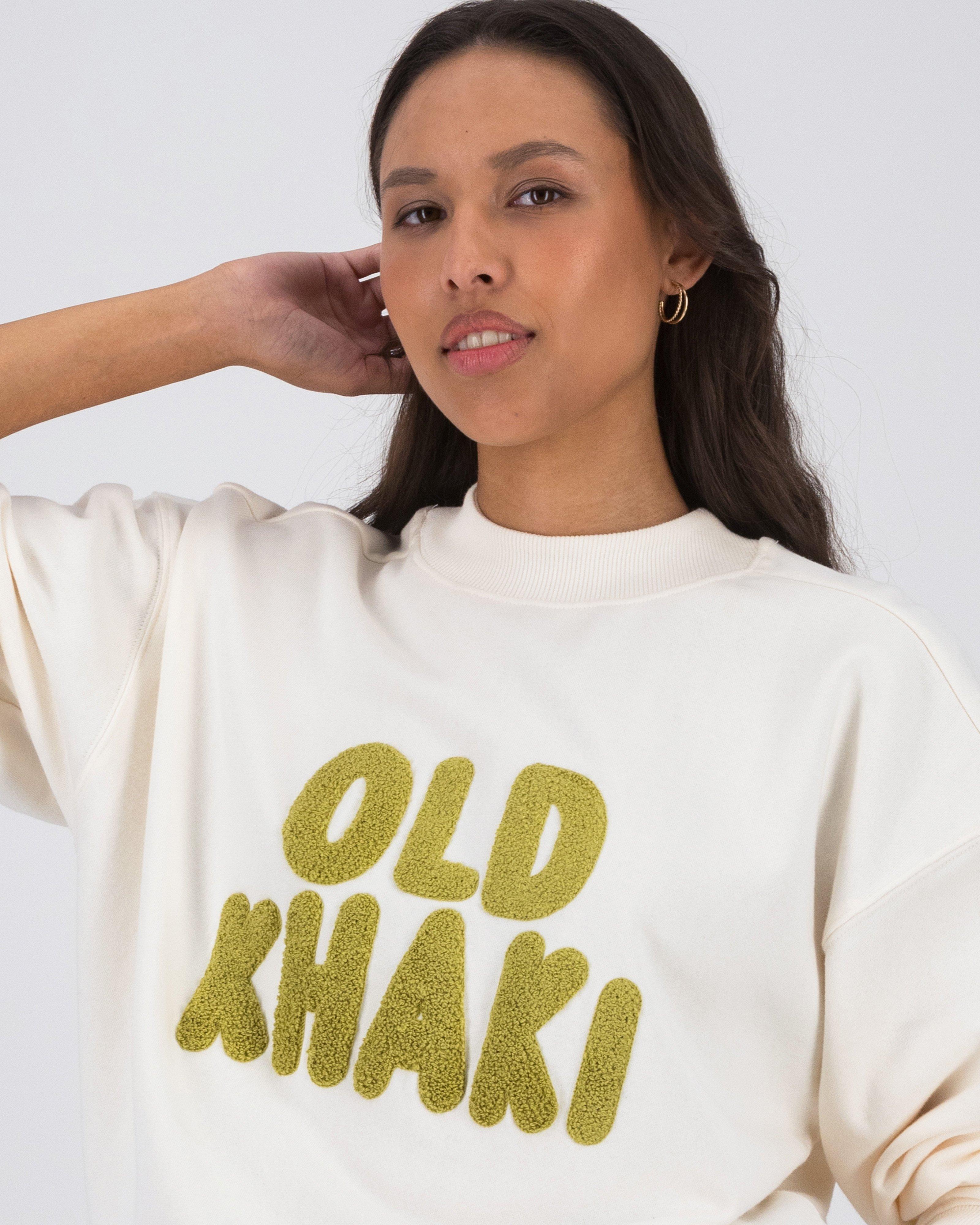 Old Khaki Women’s Chelsea Branded Sweat Top  -  Milk