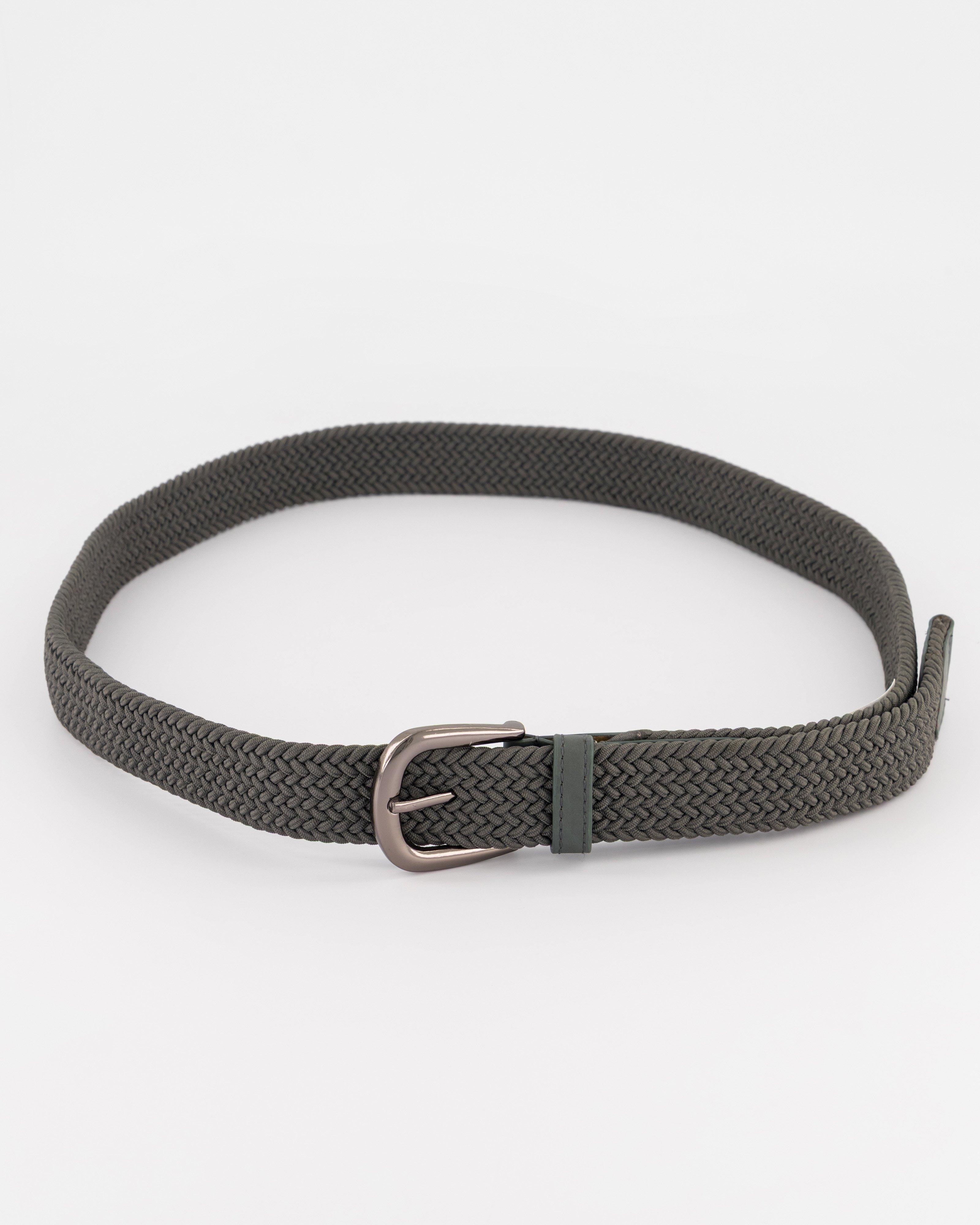 Men's Brad Woven Belt -  Grey