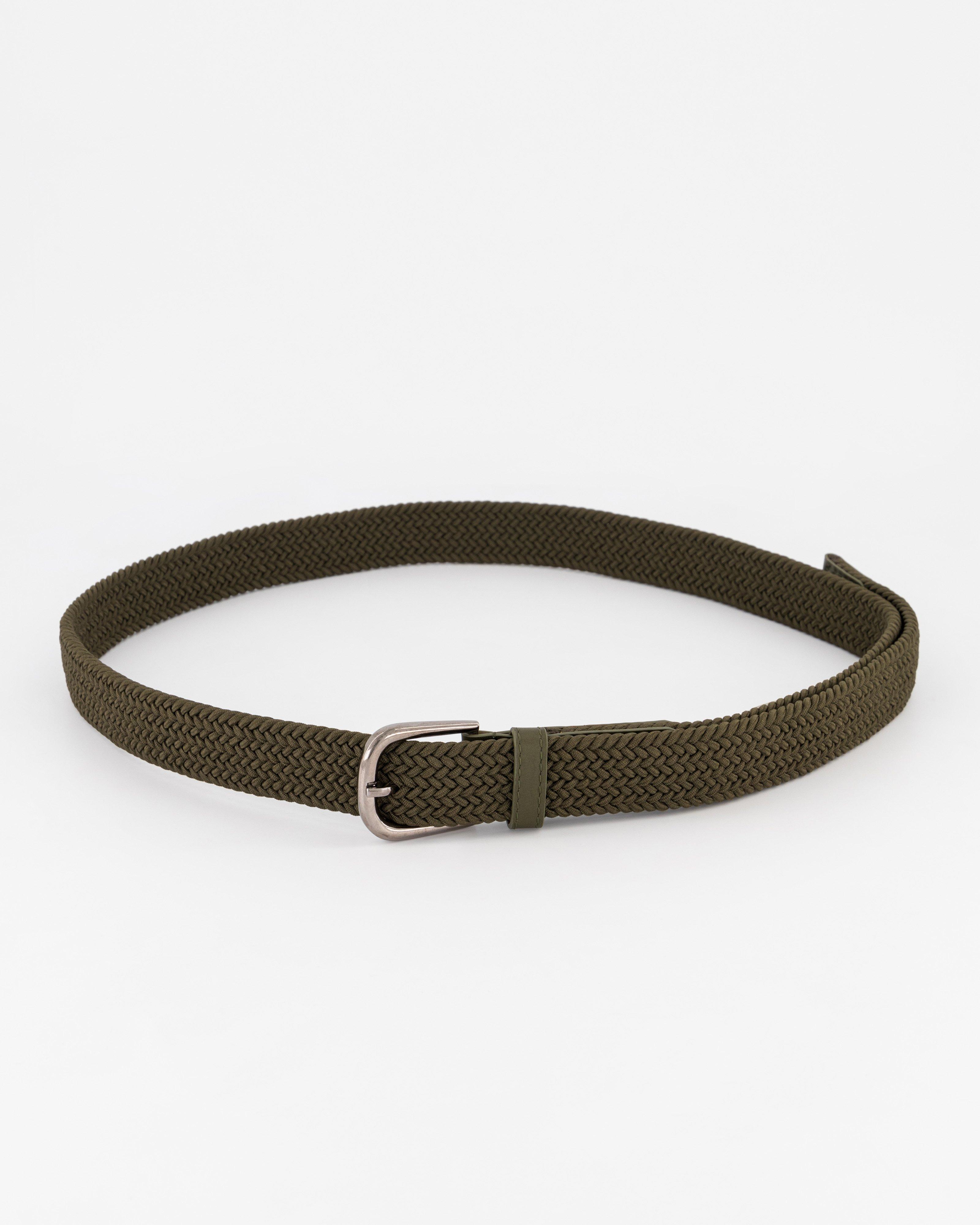 Men's Brad Woven Belt -  Olive