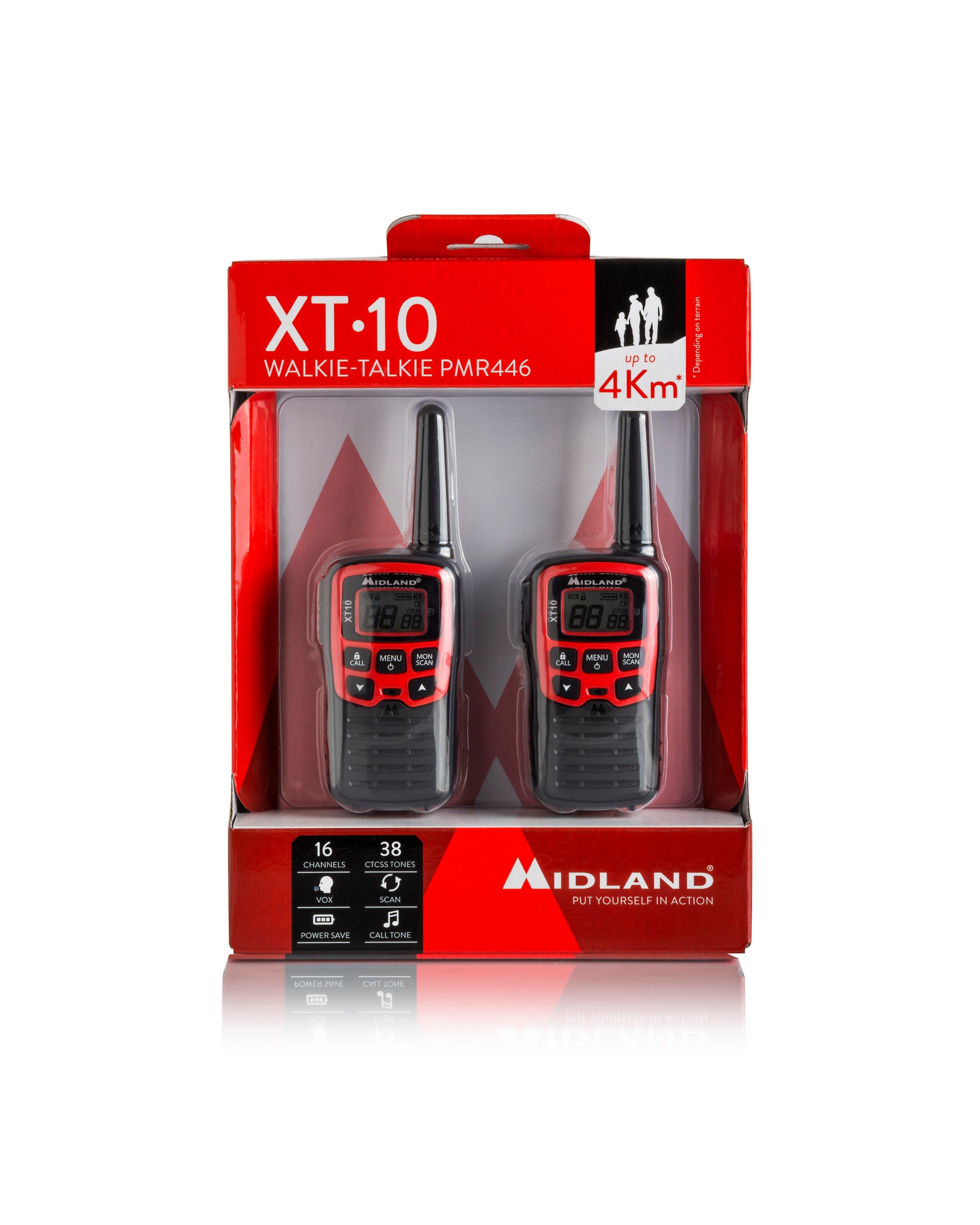 Midland XT10 Two Way Radio -  Red
