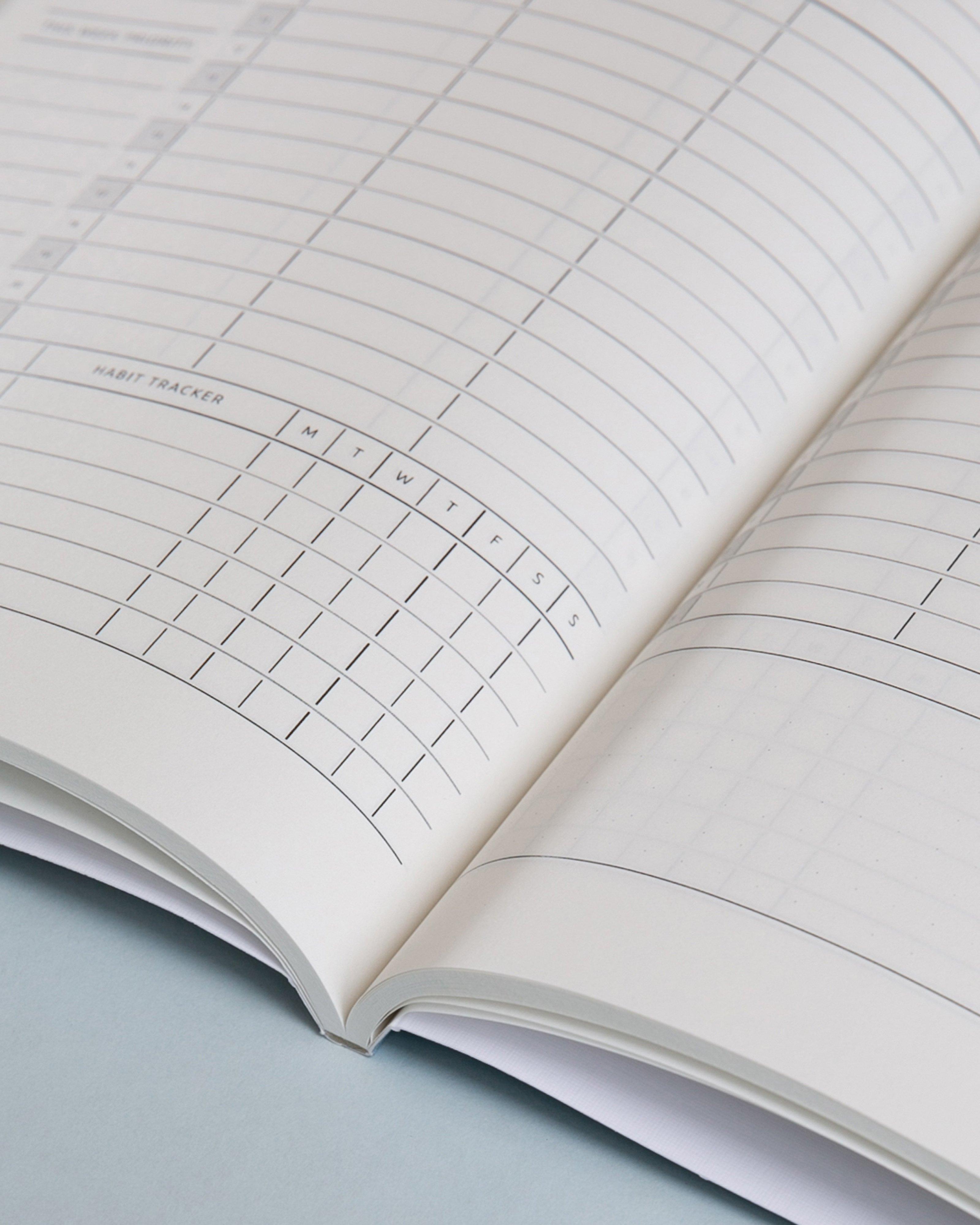 Floral A5 Weekly Planner -  Blue