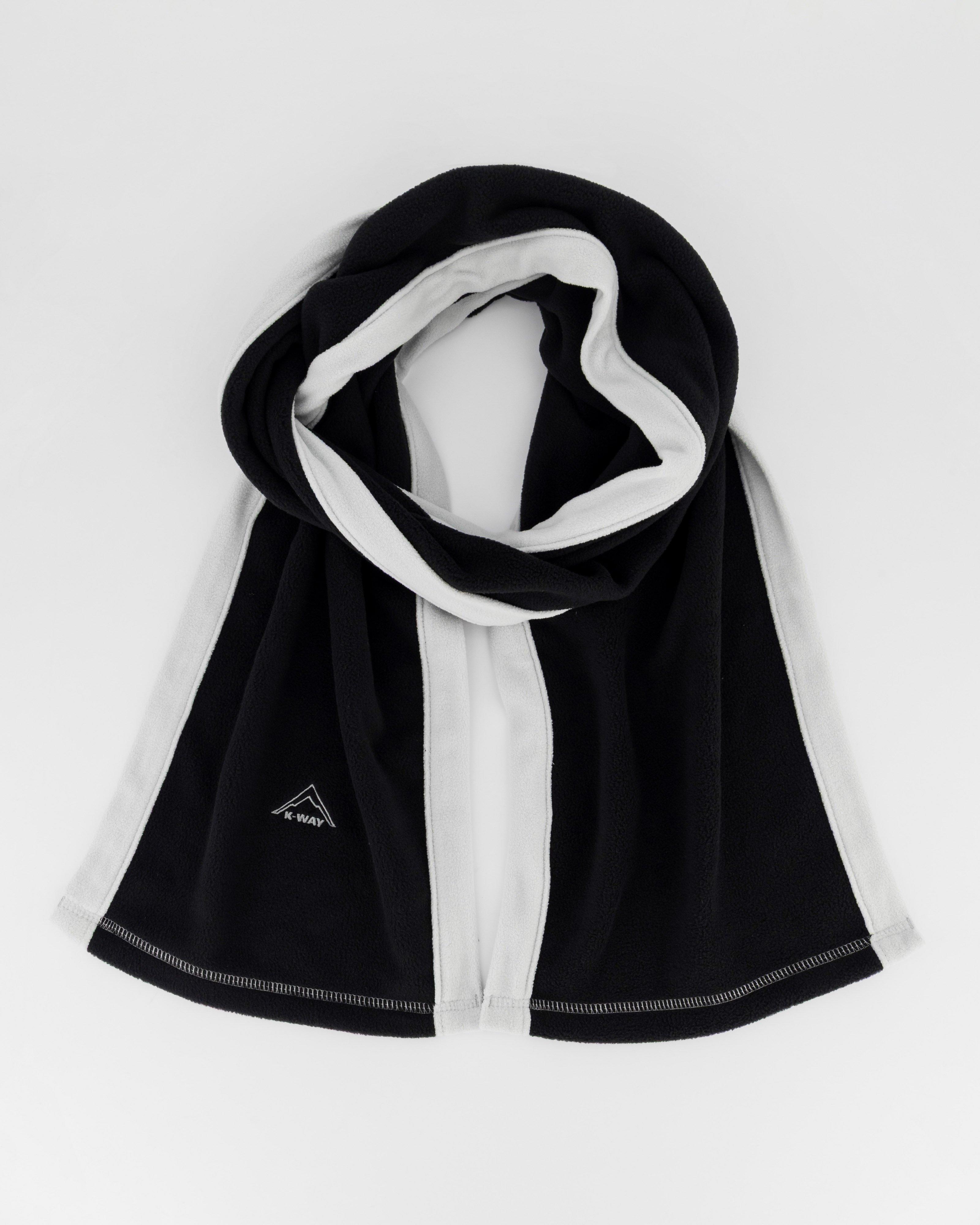 K-Way Edged Fleece Scarf -  Black