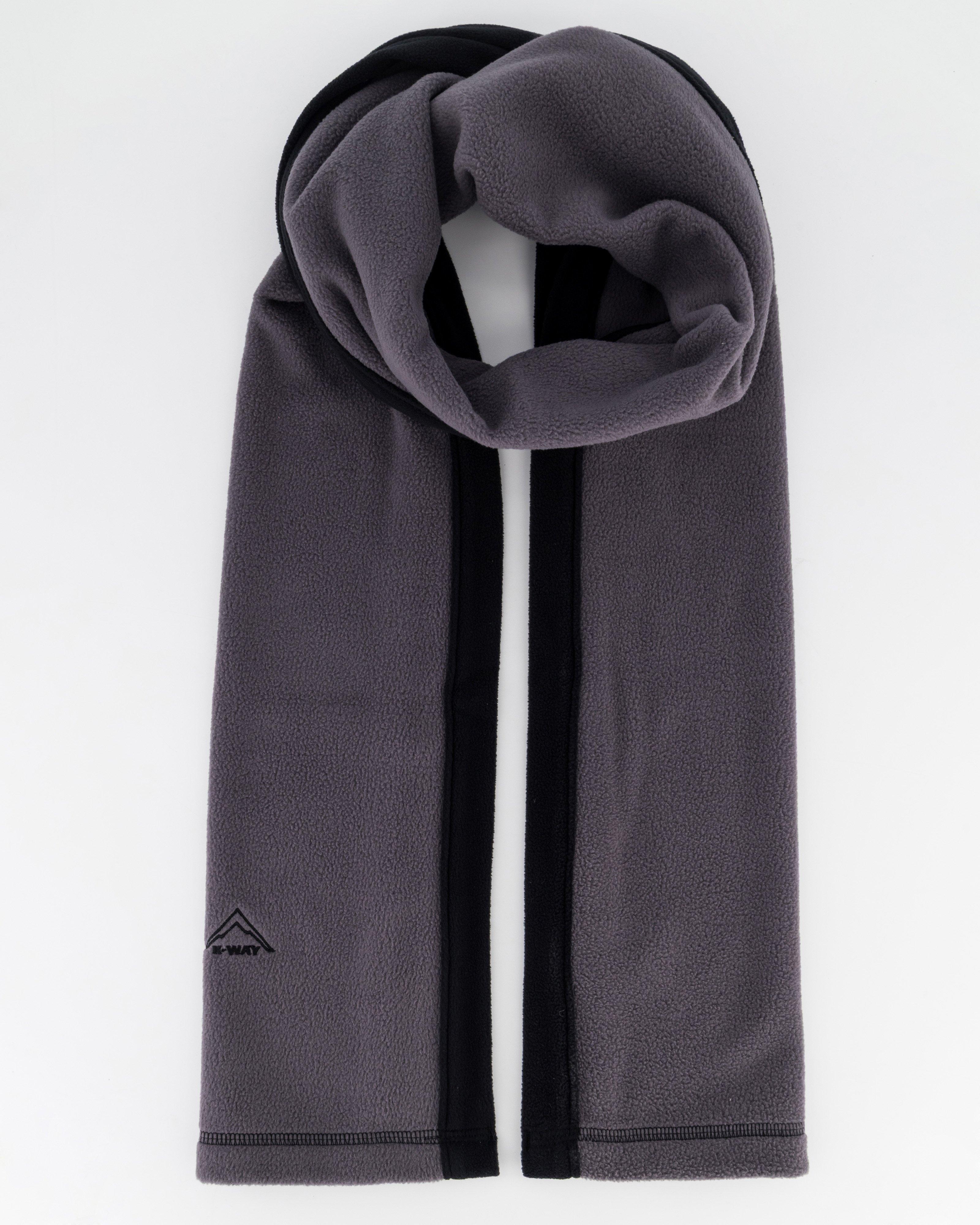 K-Way Edged Fleece Scarf -  Charcoal