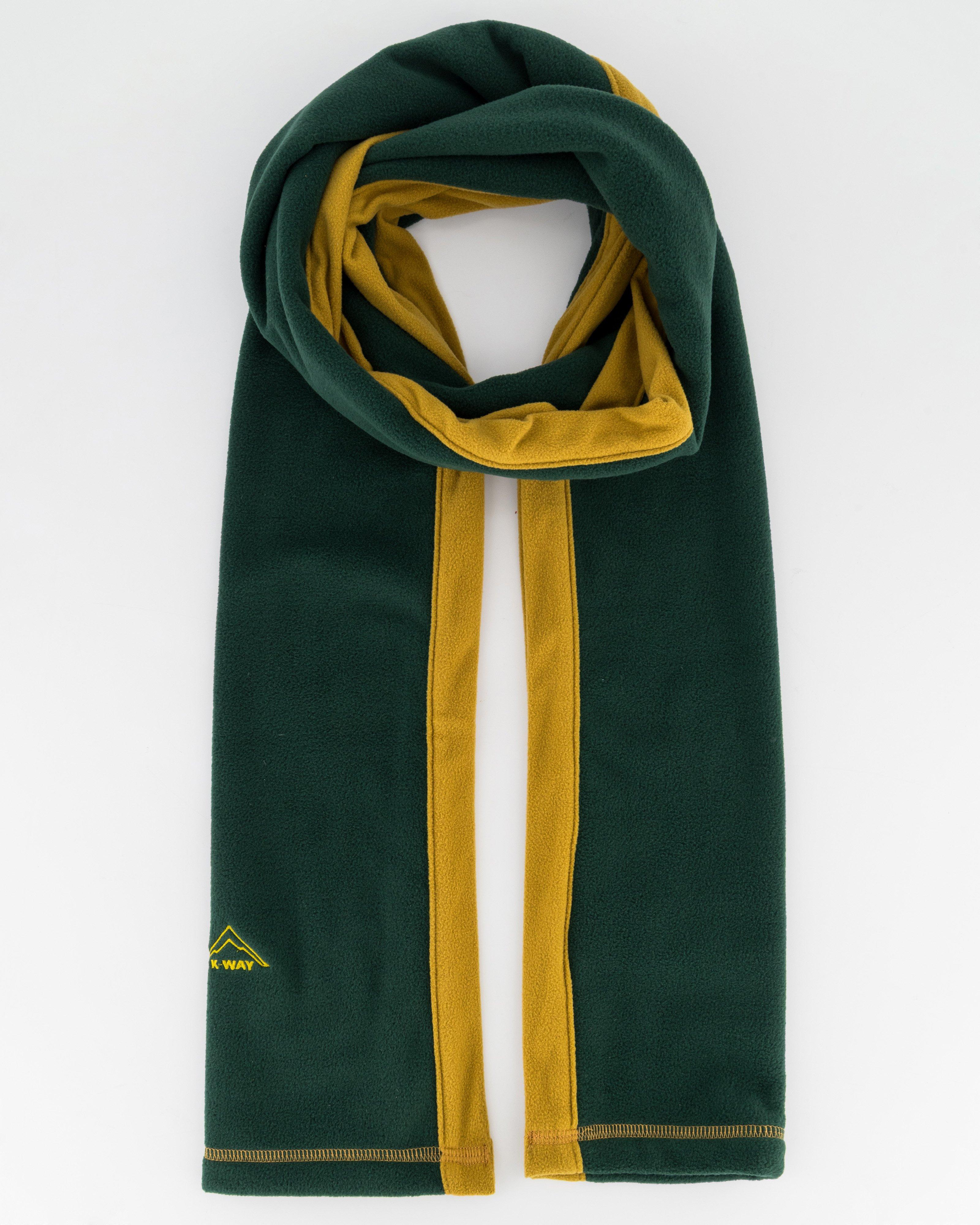 K-Way Edged Fleece Scarf -  Green