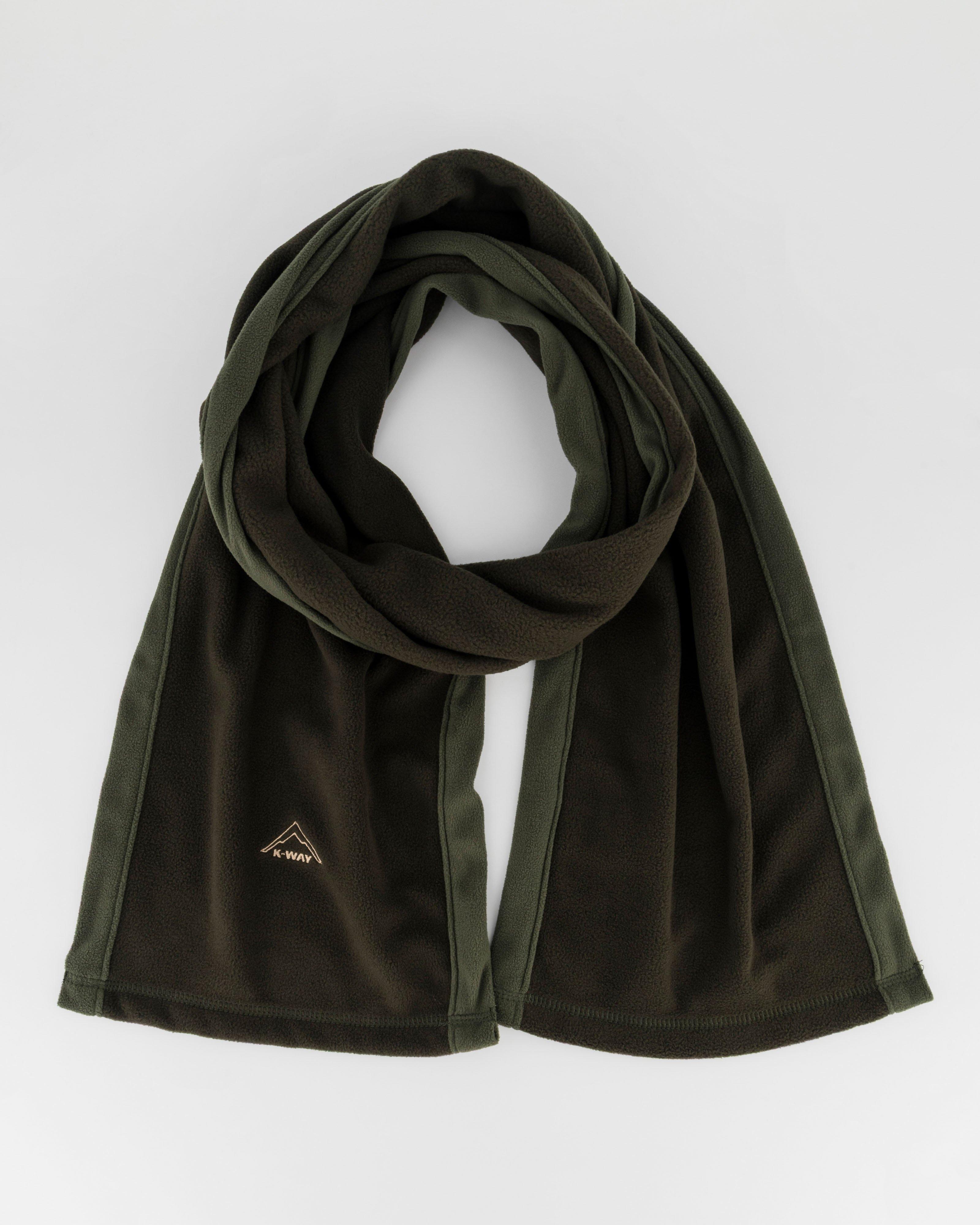 K-Way Edged Fleece Scarf -  Olive