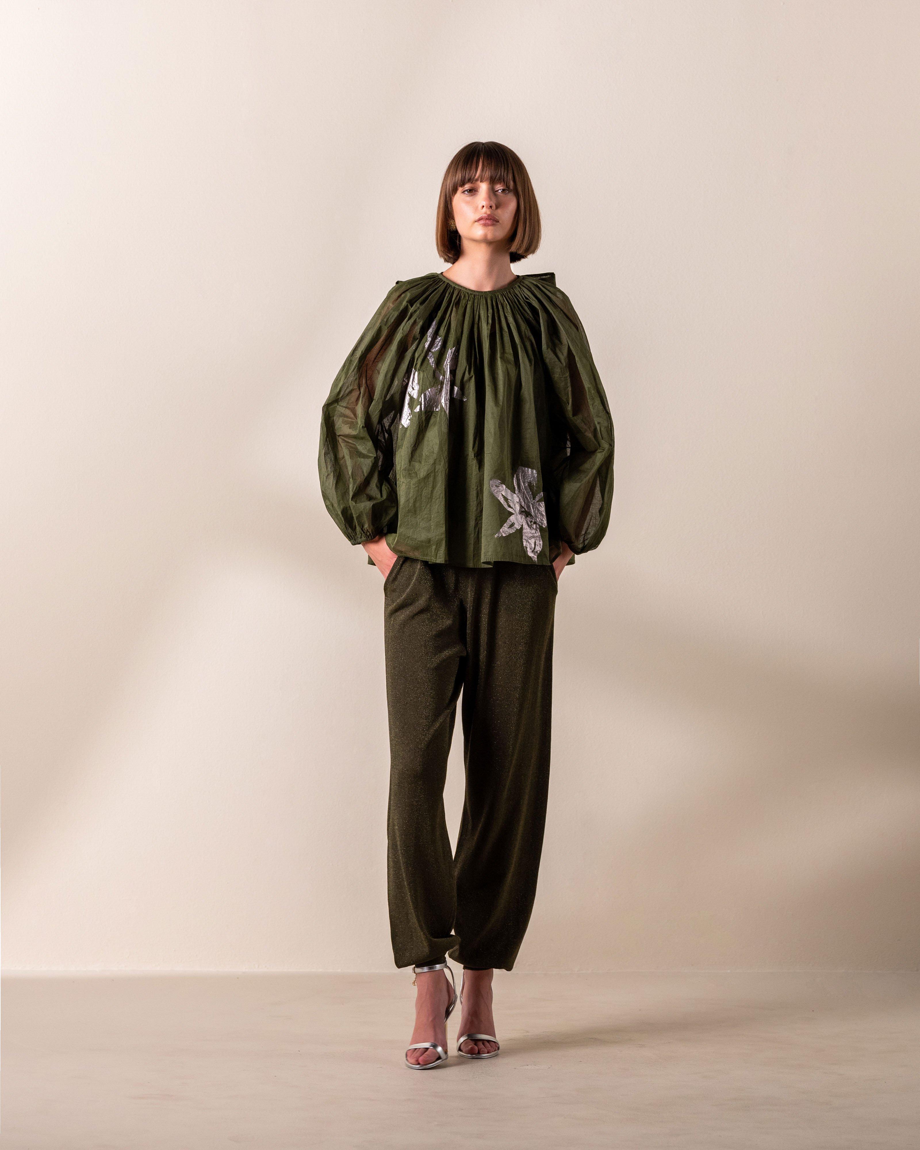 KLûK CGDT x Poetry Balloon Top -  Green