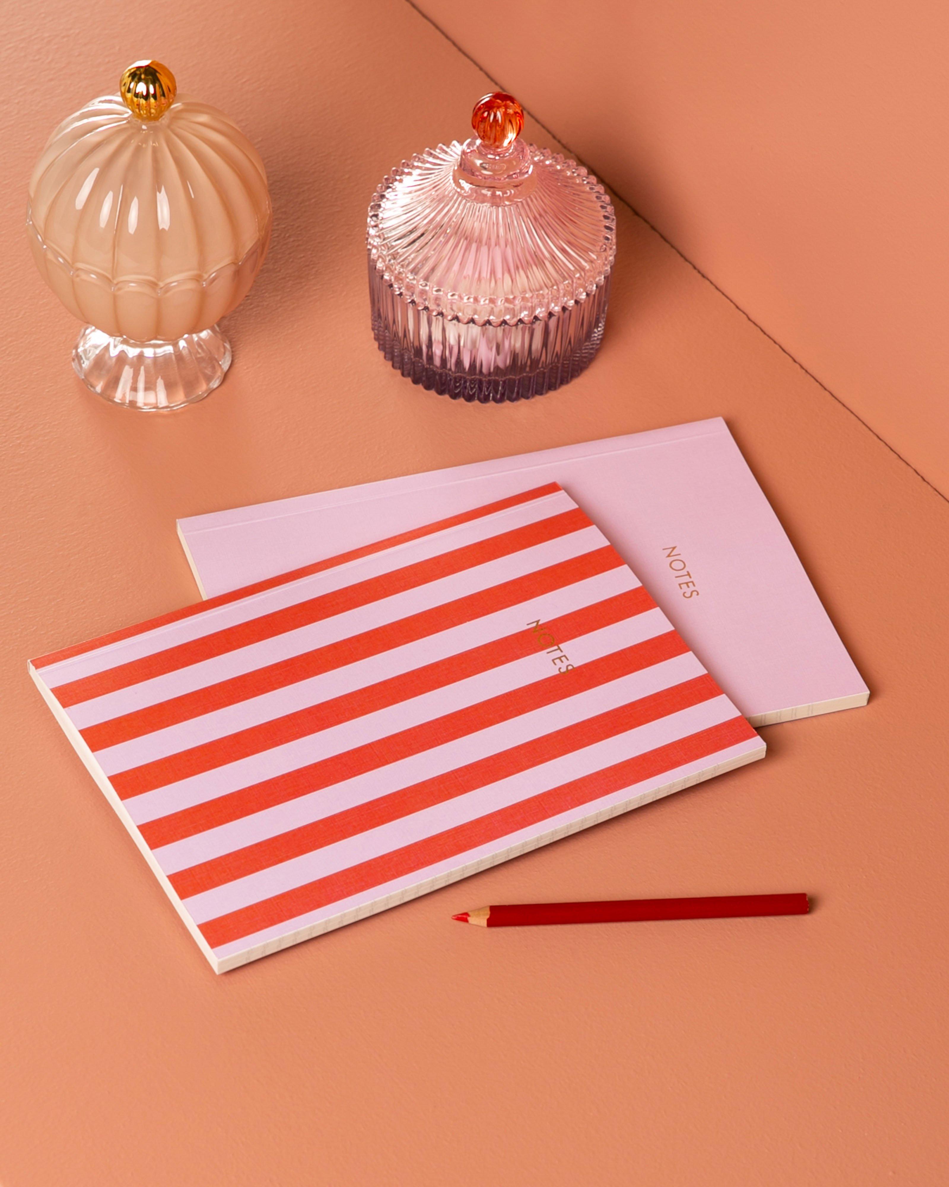 Stripe 2-Pack A5 Soft Cover Notebooks -  Assorted