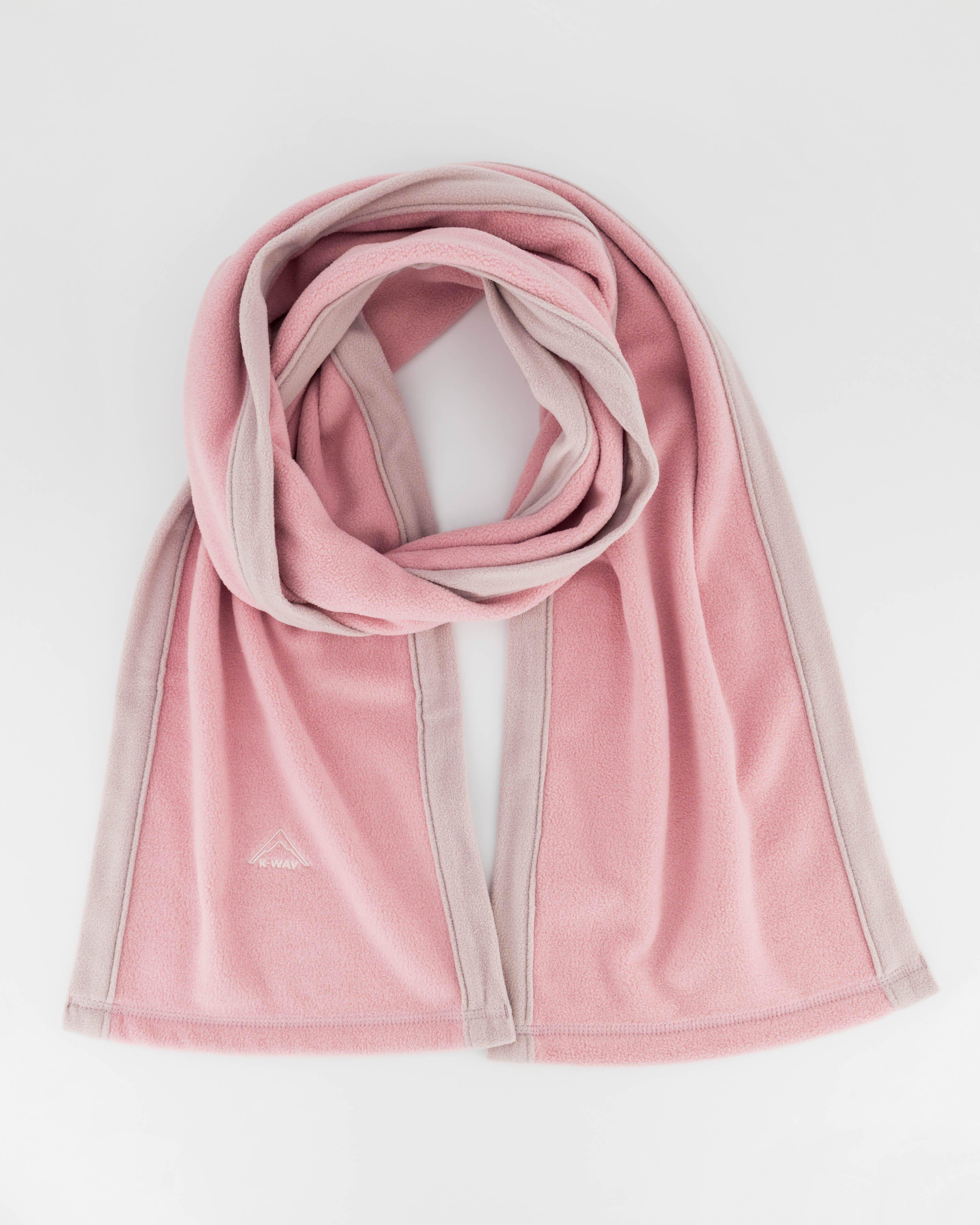 K-Way Edged Fleece Scarf -  Pink
