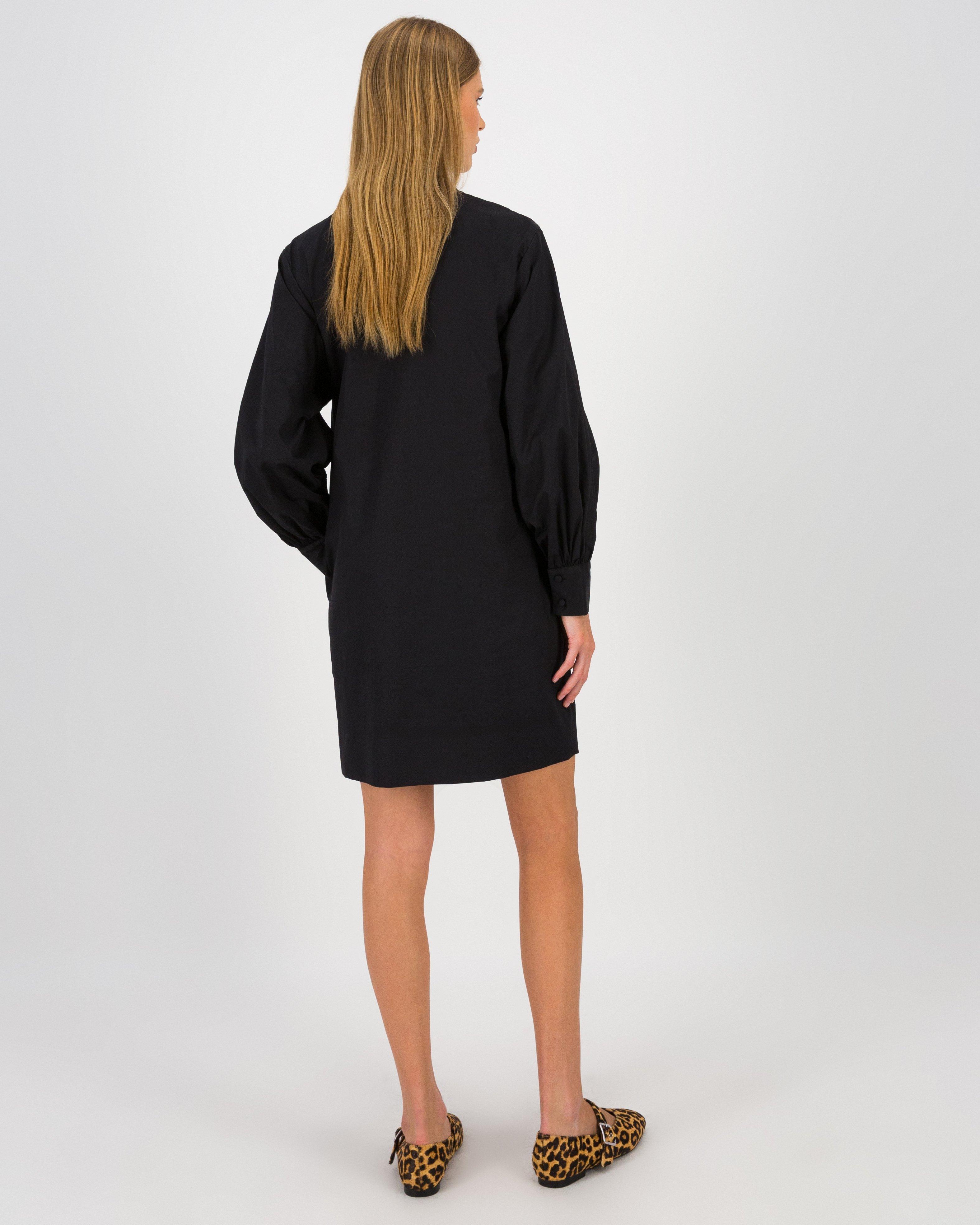 Leslie Kitty Bow Dress -  Black