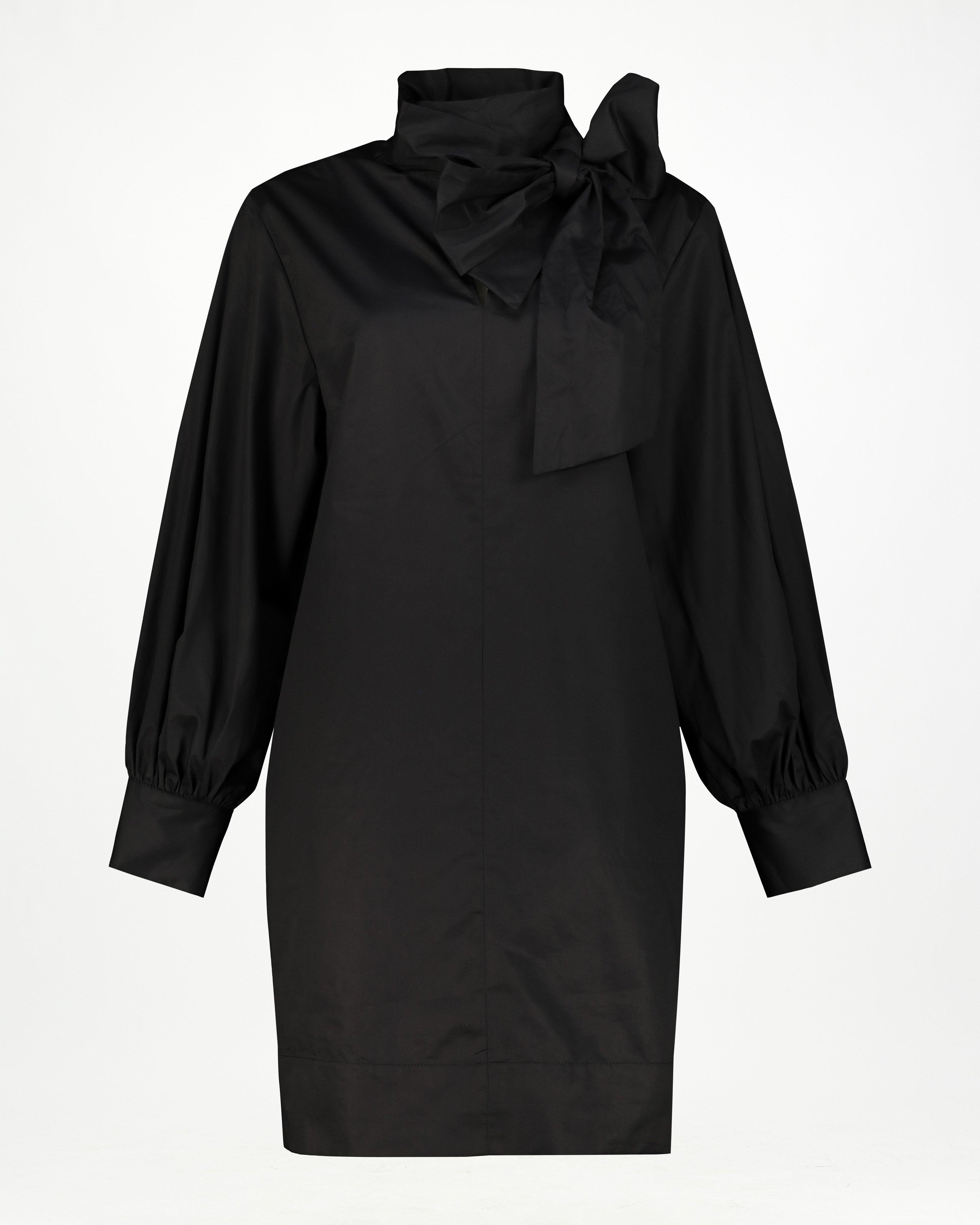 Leslie Kitty Bow Dress -  Black
