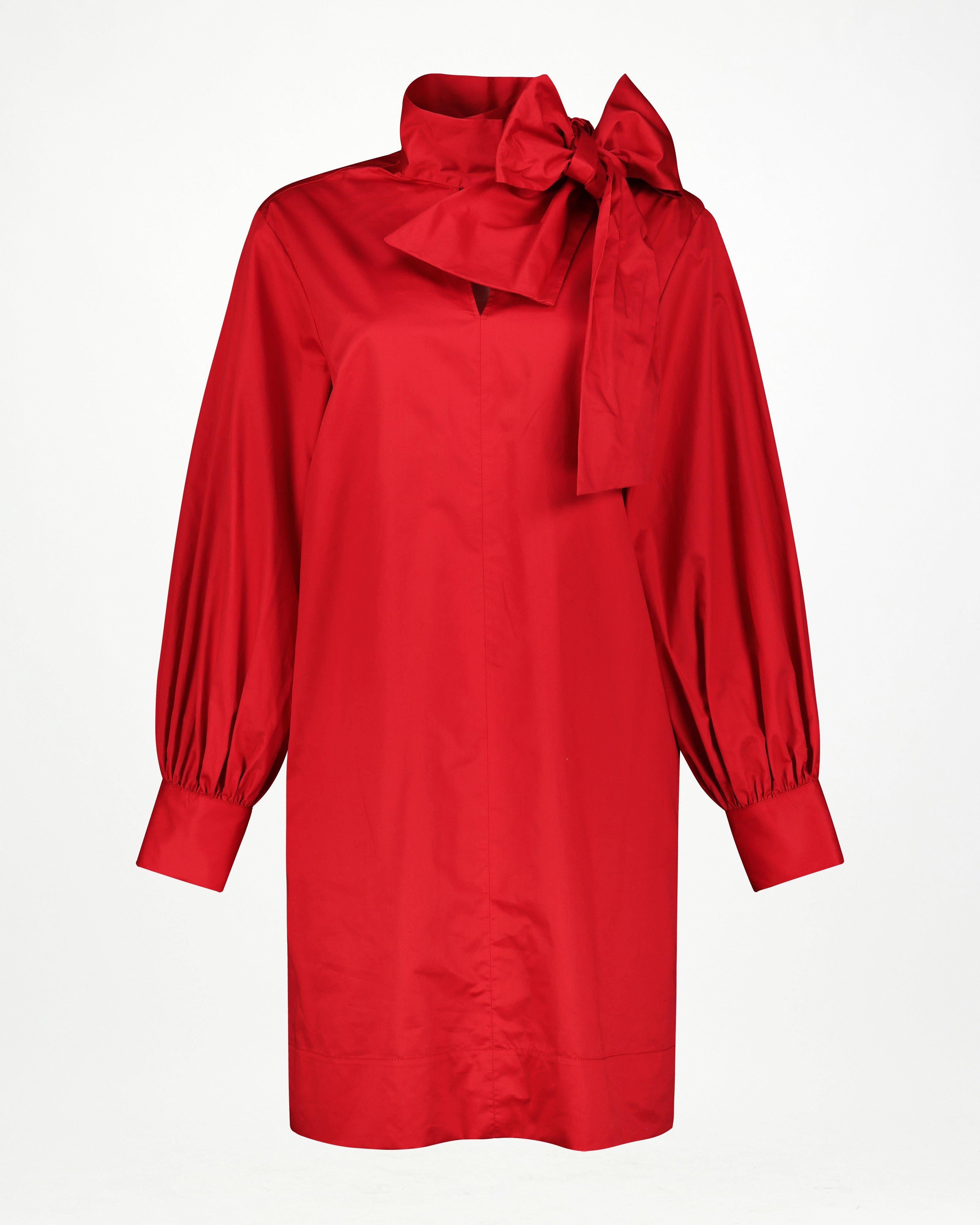 Leslie Kitty Bow Dress -  Red
