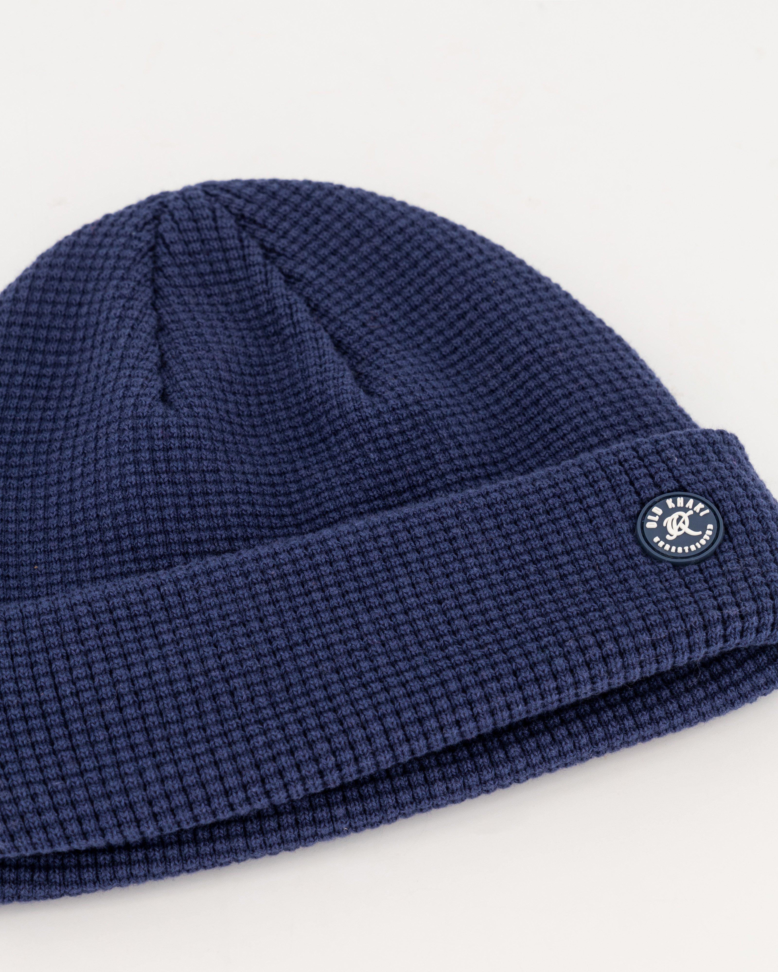 Men's Gordon Fine Rib Beanie  -  Mid Blue