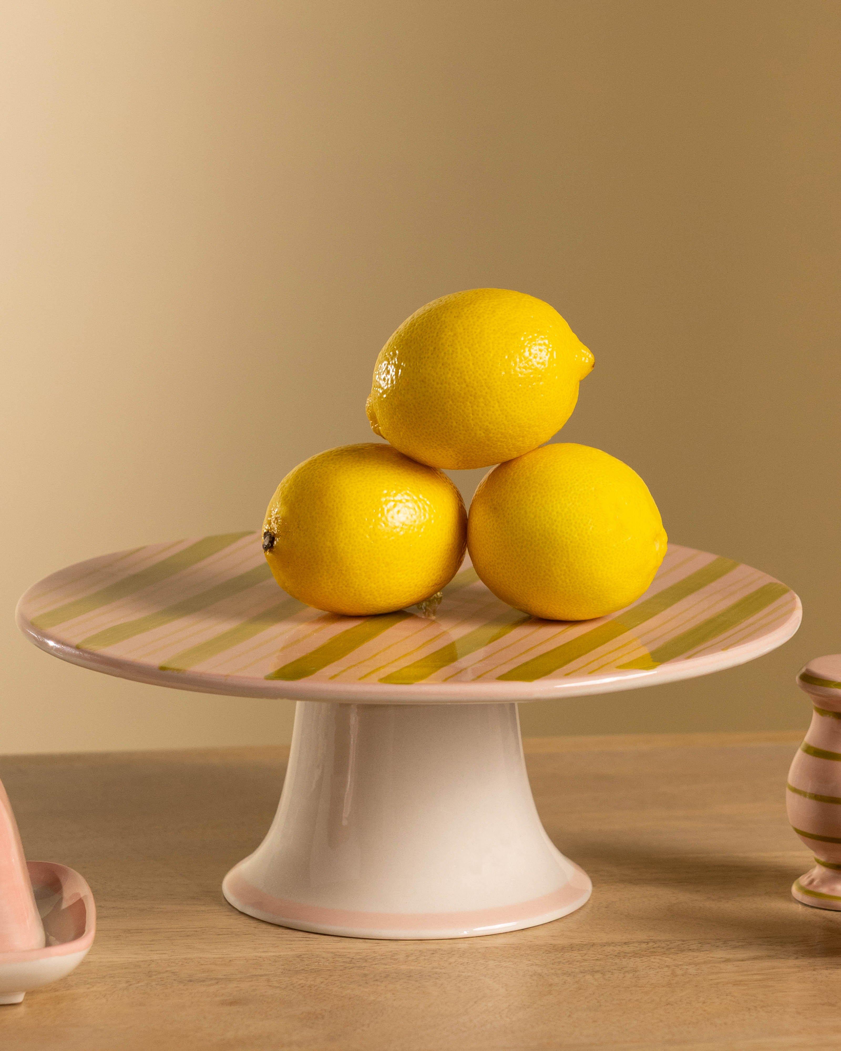 Hand Painted Ceramic Cake Stand -  Assorted