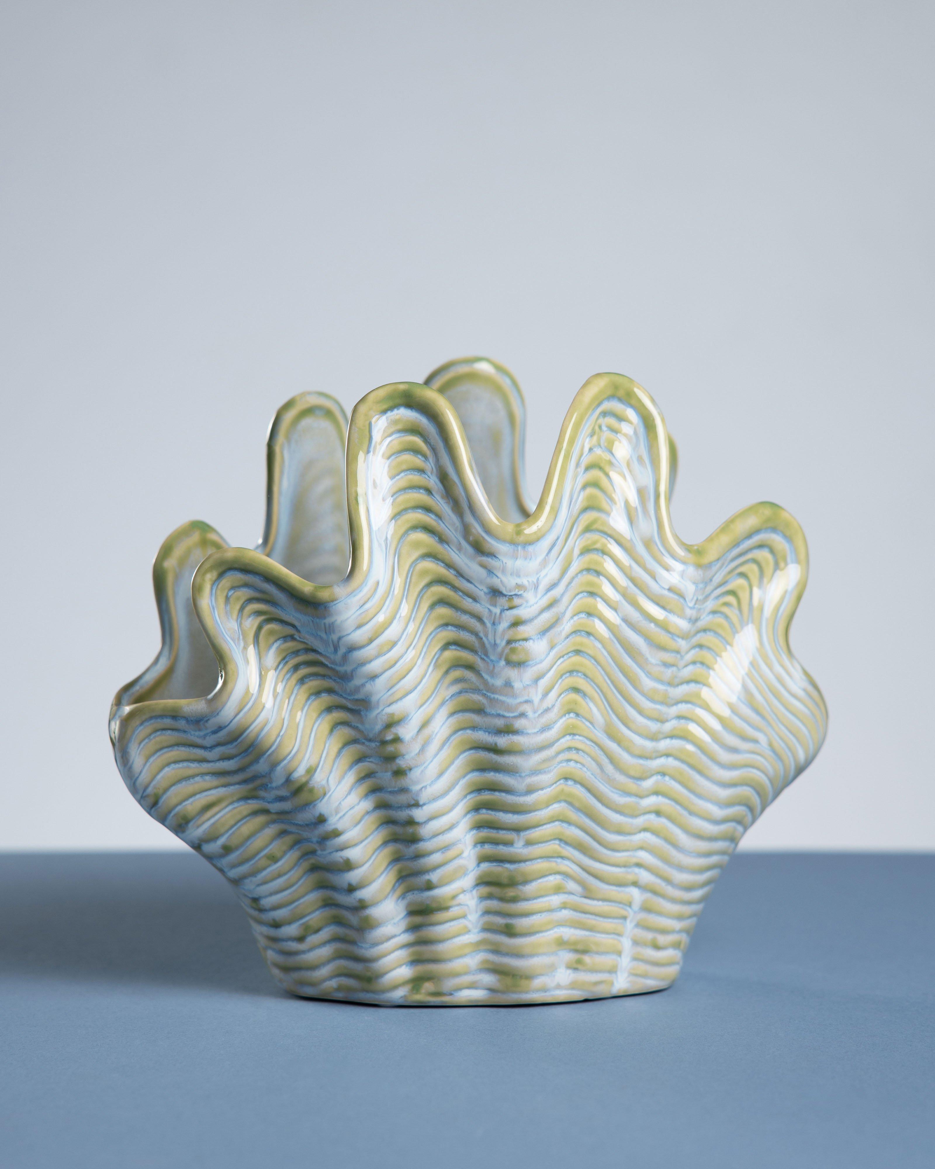 Clam Vase -  Blue