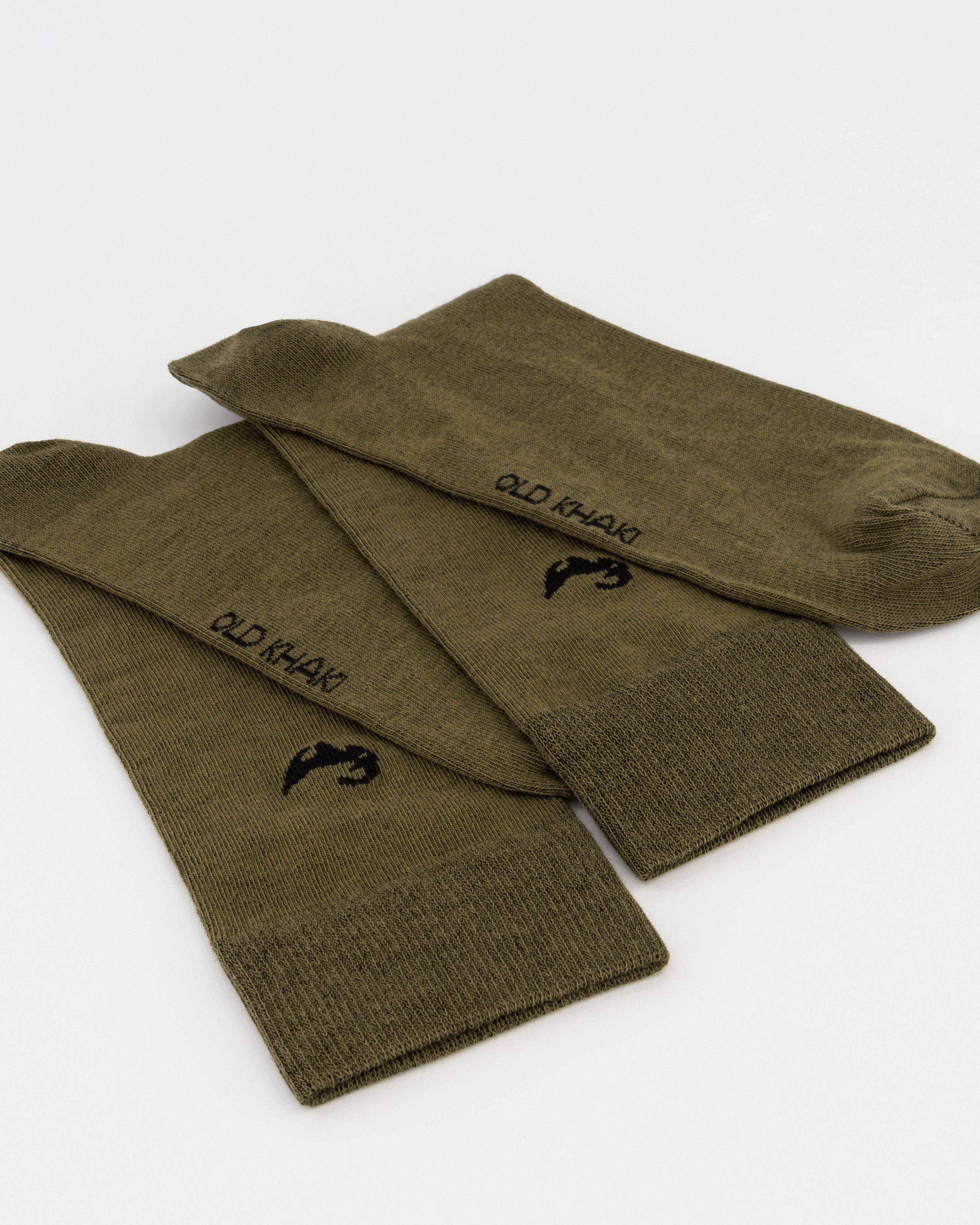 Old Khaki Sergio Groat Socks – 3 Pack -  Olive