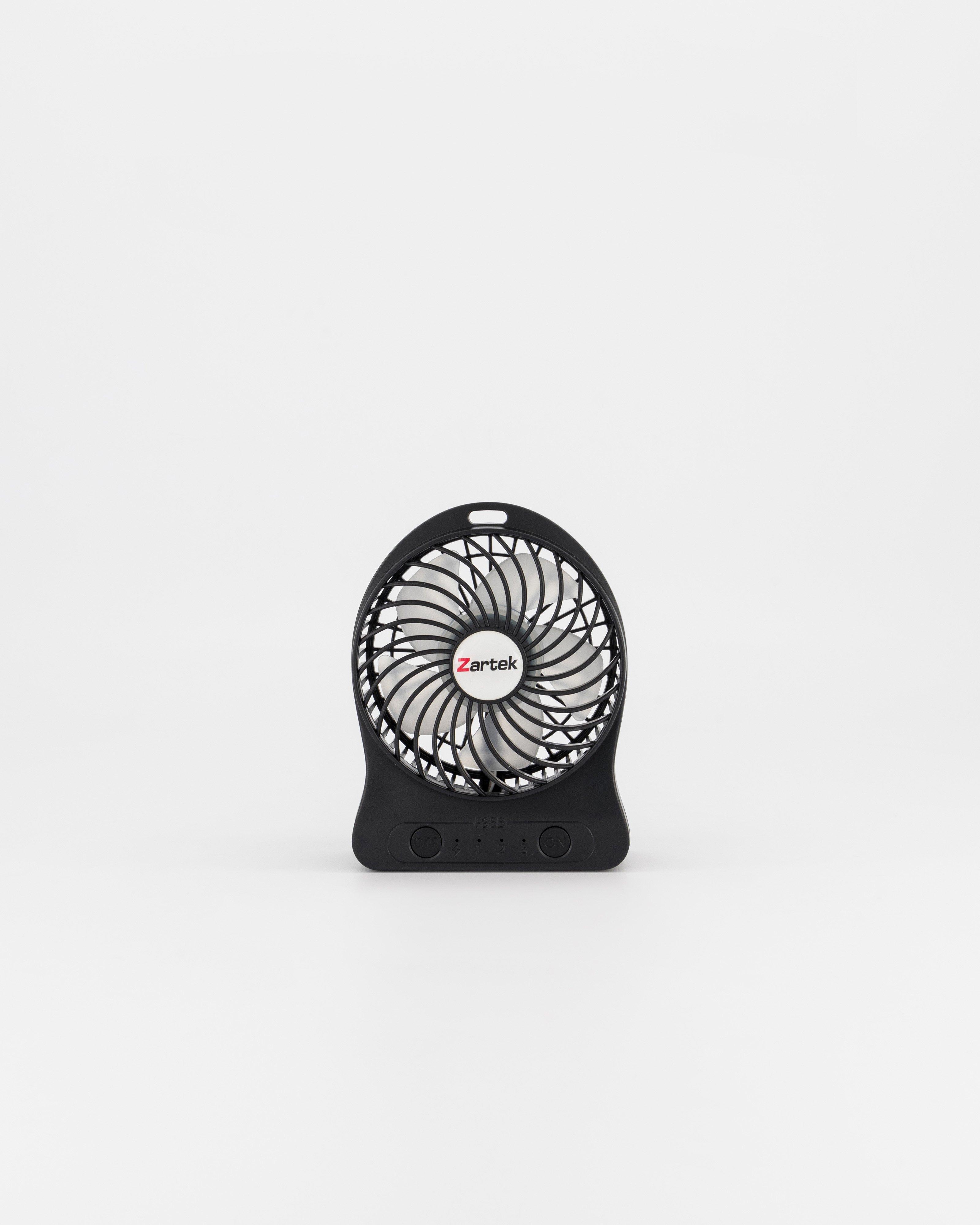 Zartek Rechargeable Mini Fan -  Black