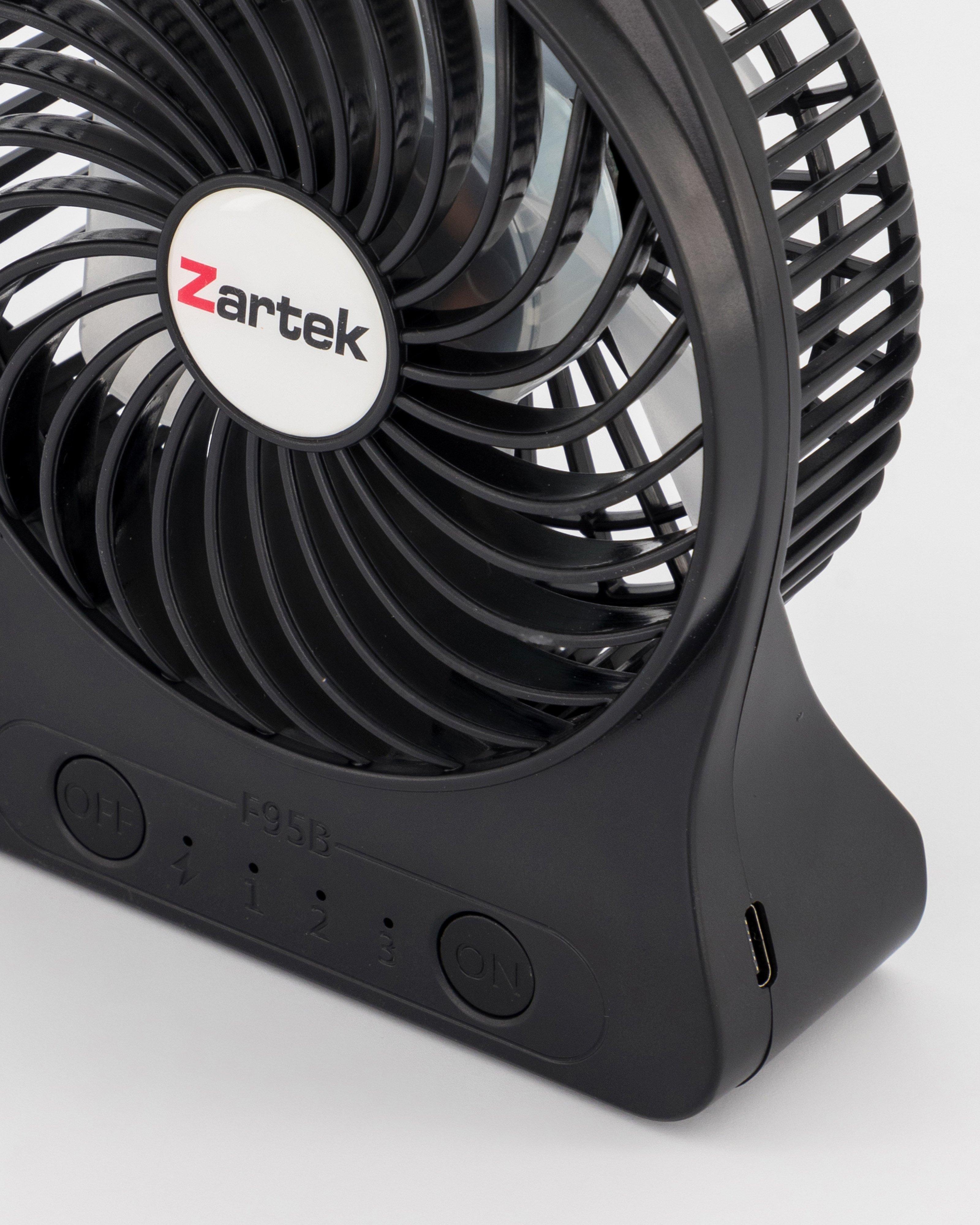 Zartek Rechargeable Mini Fan -  Black