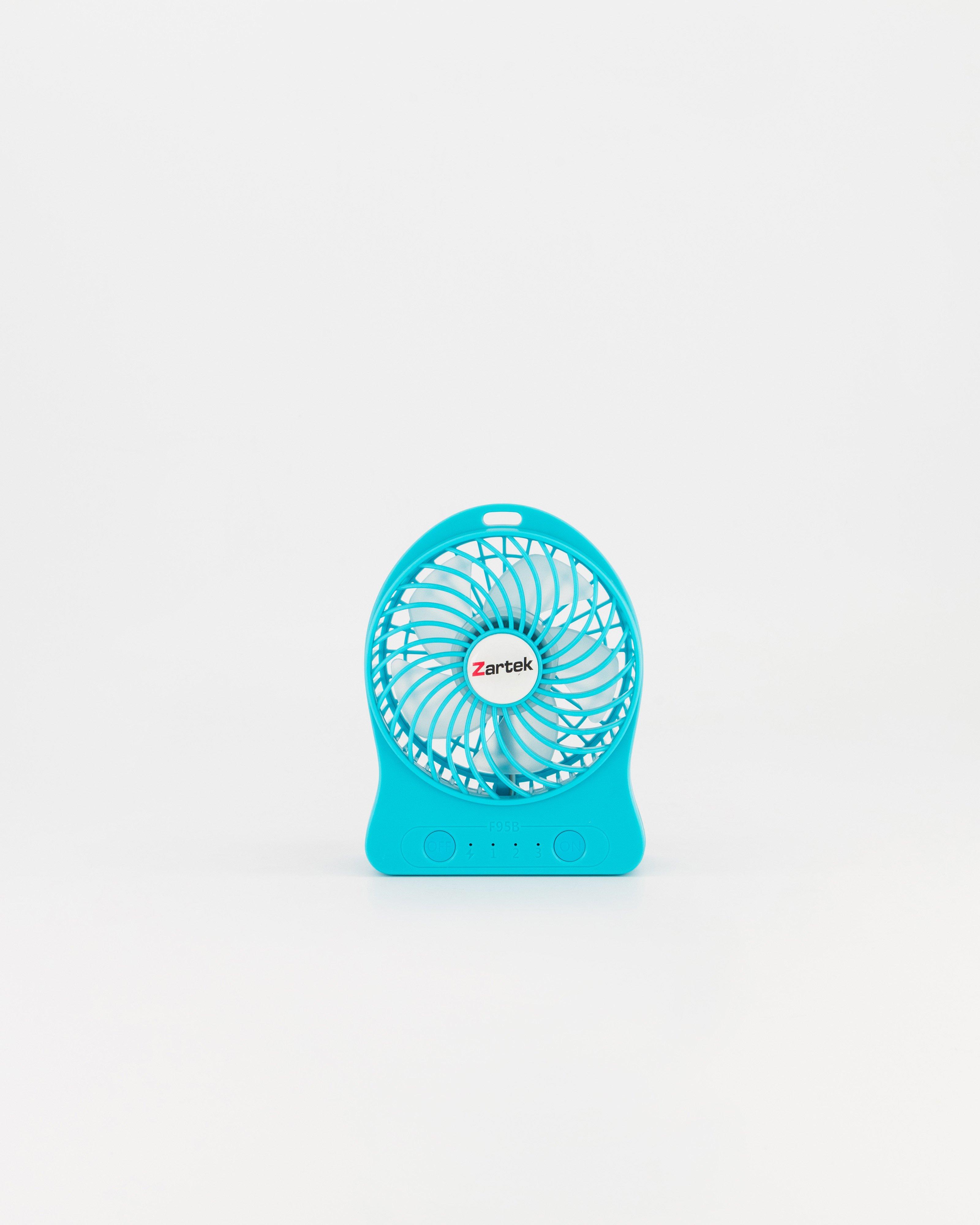 Zartek Rechargeable Mini Fan -  Blue