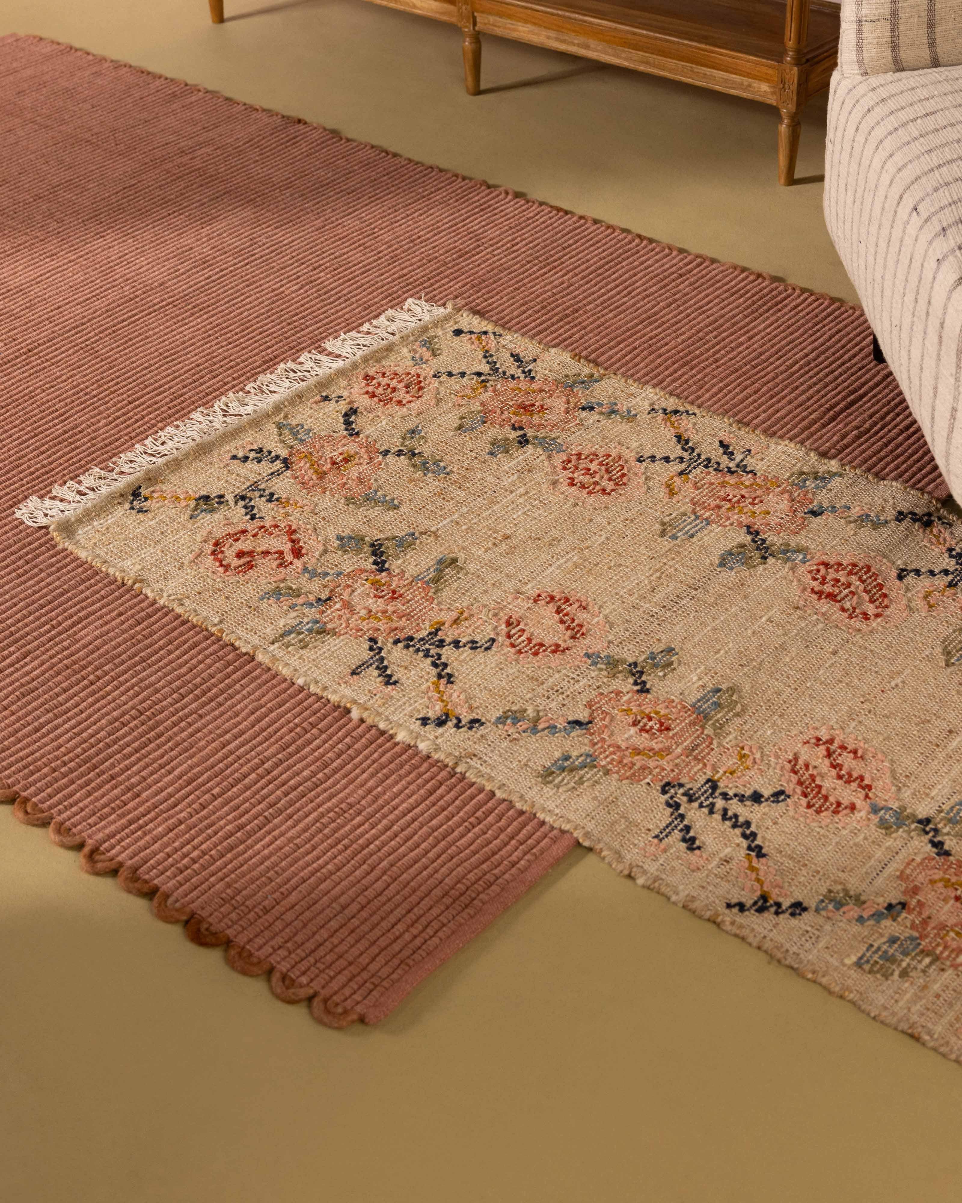 Nightingale Jute and Wool Punja Kelim Rug - 80cm x 200cm -  Taupe