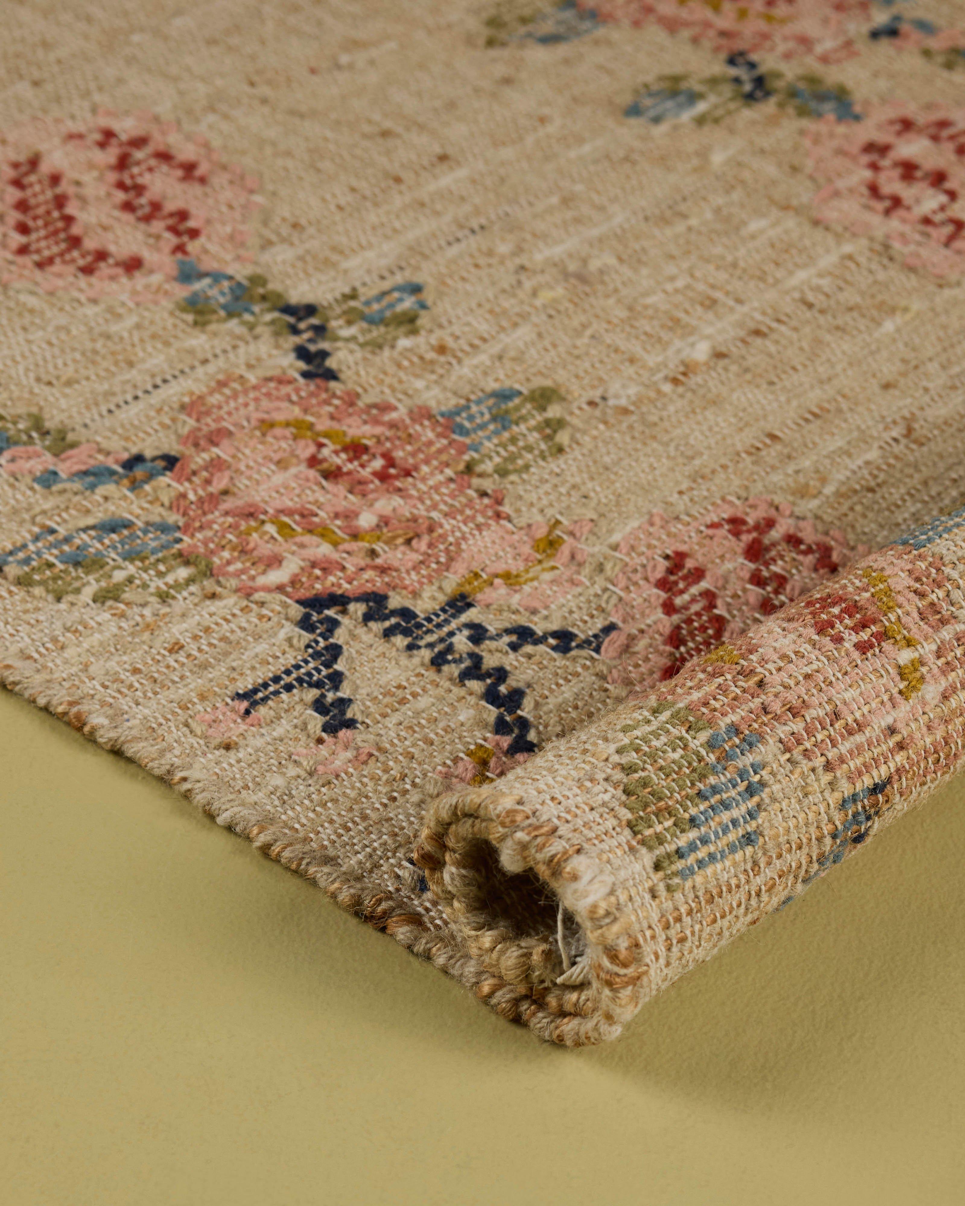 Nightingale Jute and Wool Punja Kelim Rug - 80cm x 200cm -  Taupe
