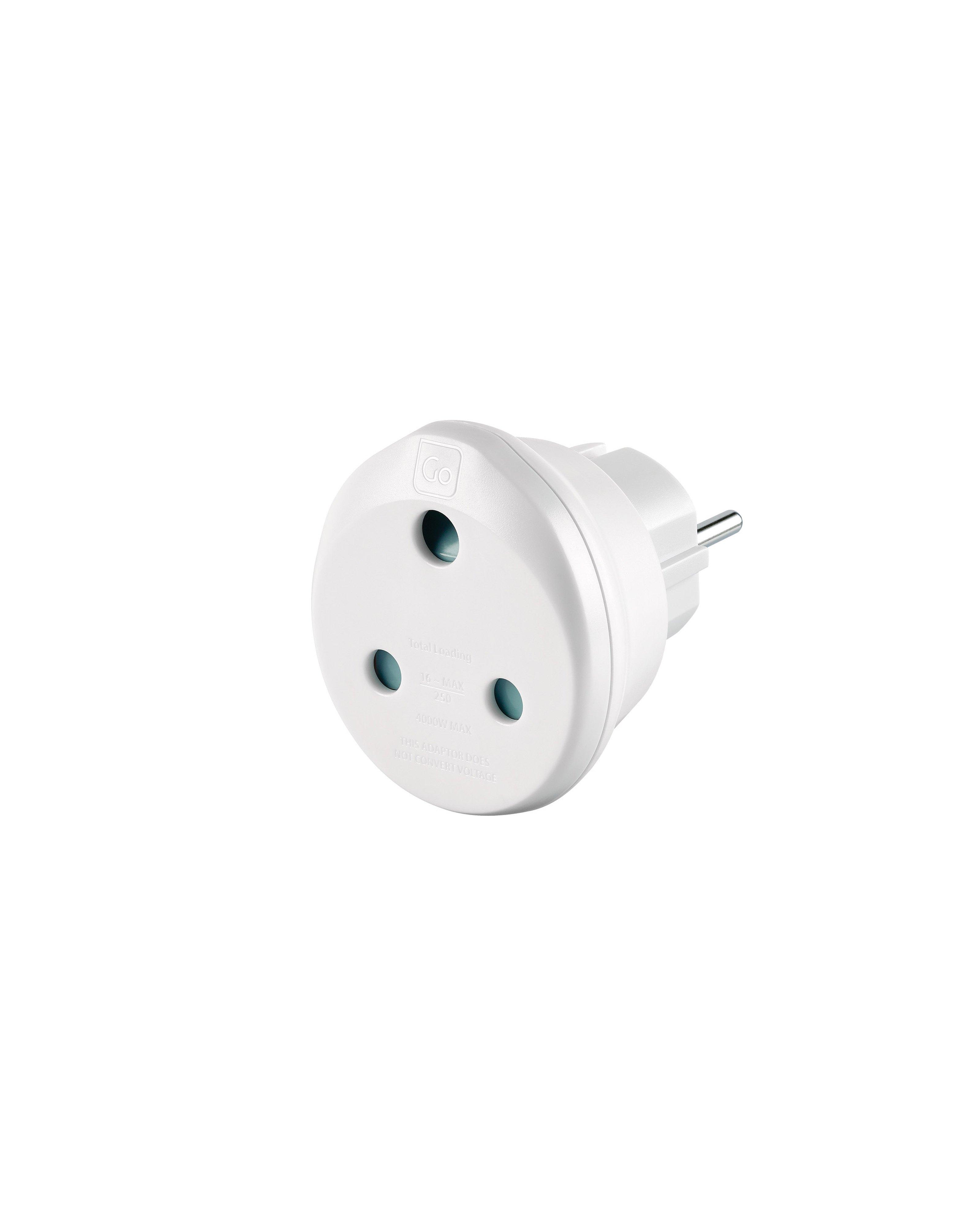 Go Travel SA-to-EU Adaptor -  White