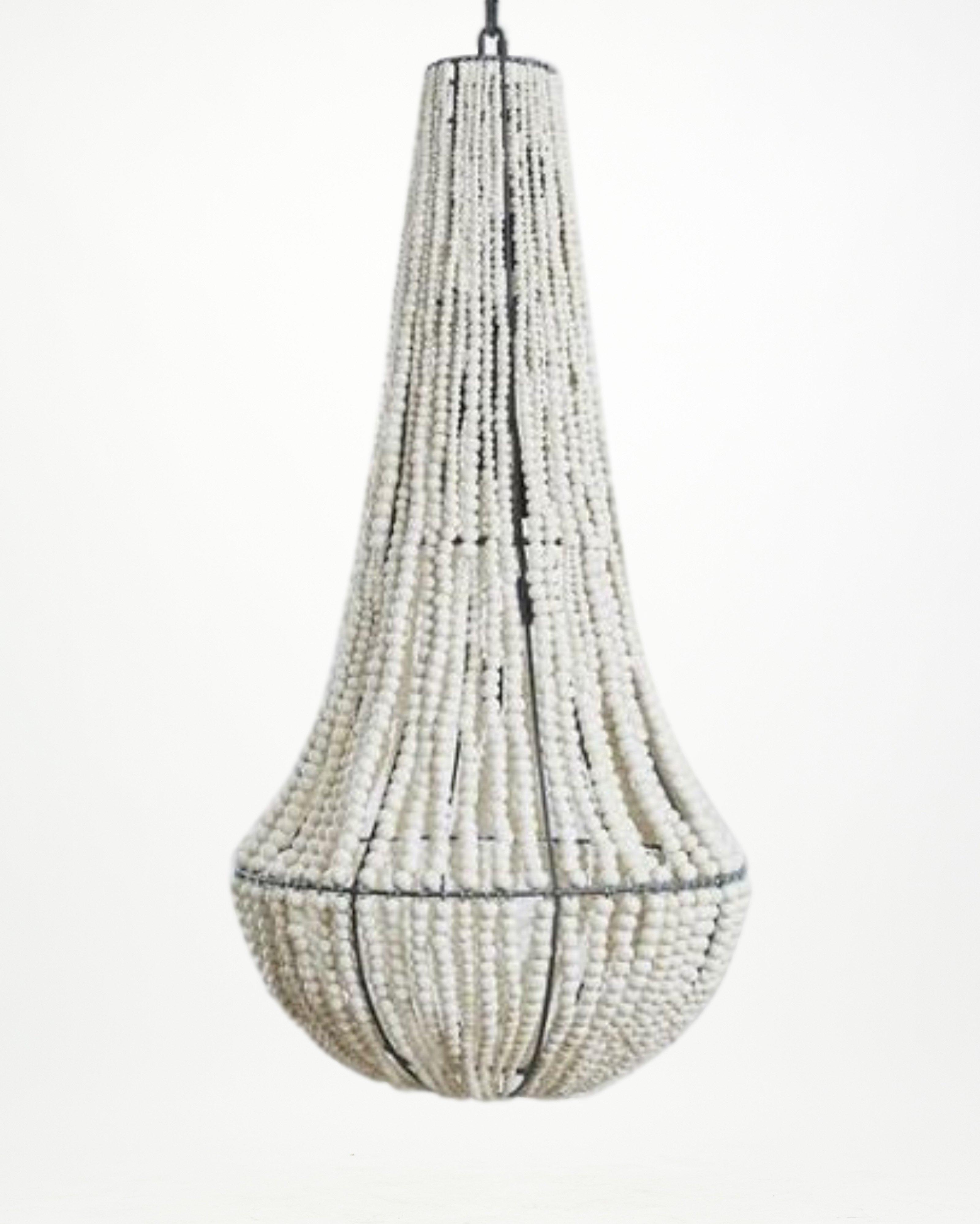 The Handmade Story's Extra Large Elongated Lim Chandelier -  No Colour
