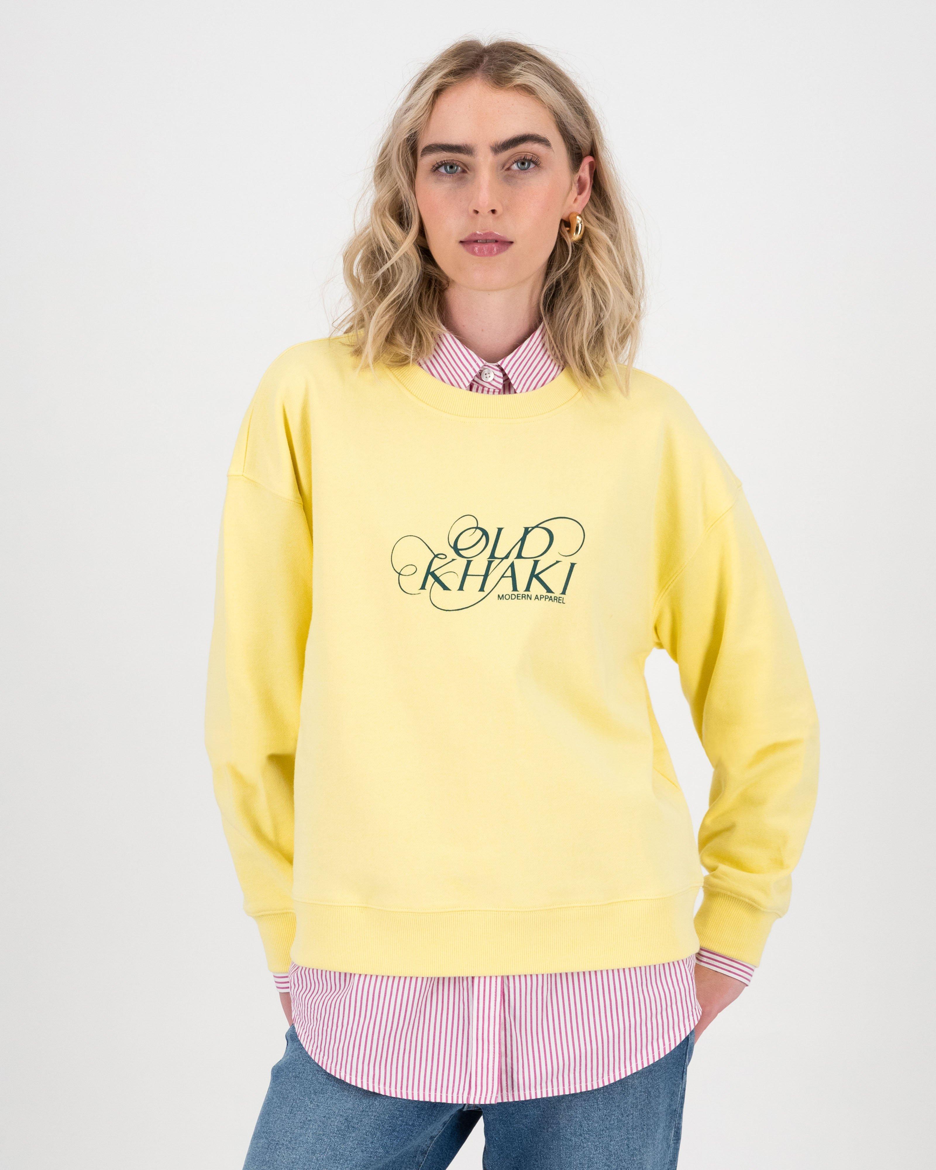 Women's Belle Branded Sweat  -  Yellow