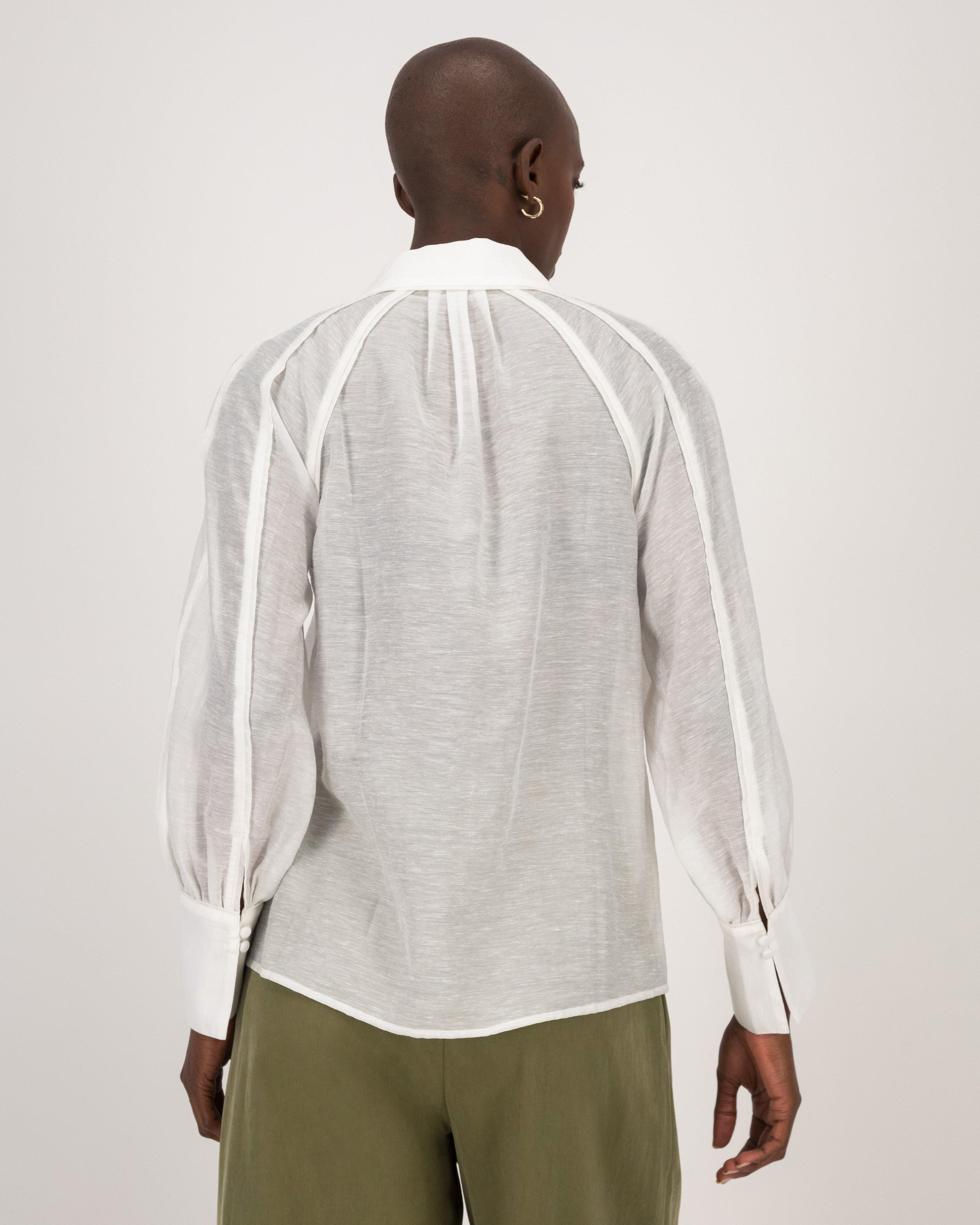 Brooks Seam Detail Blouse -  Milk