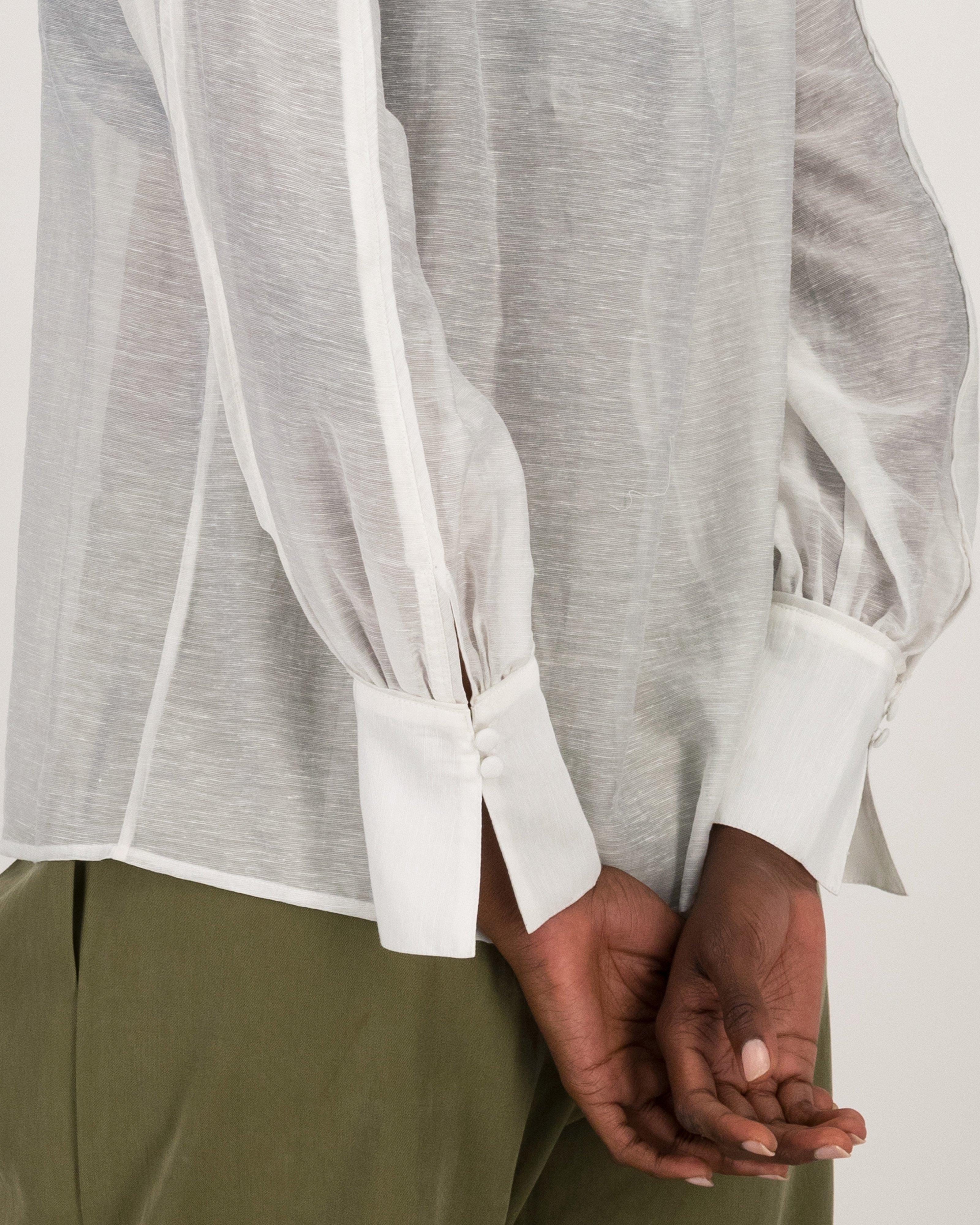 Brooks Seam Detail Blouse -  Milk