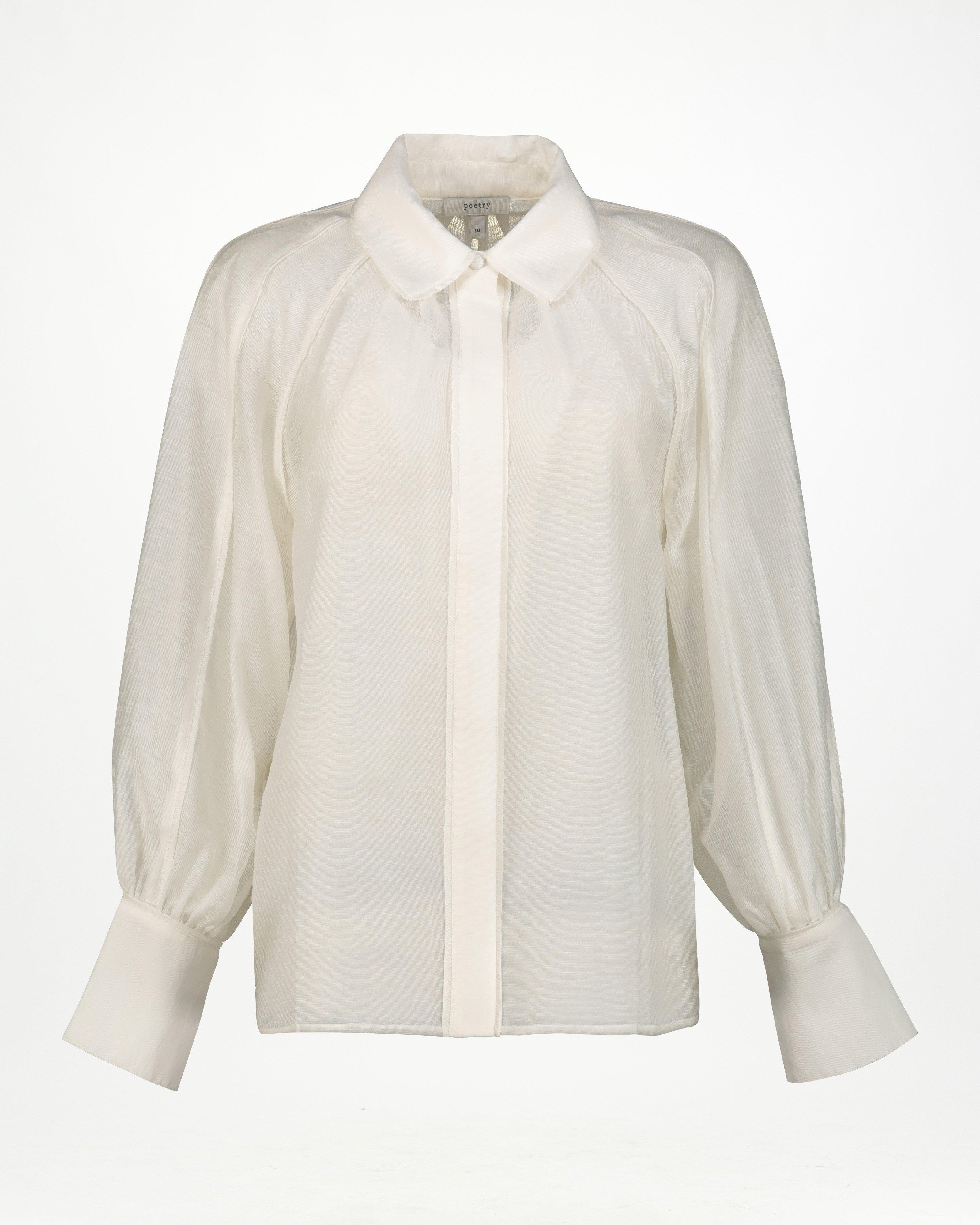 Brooks Seam Detail Blouse -  Milk