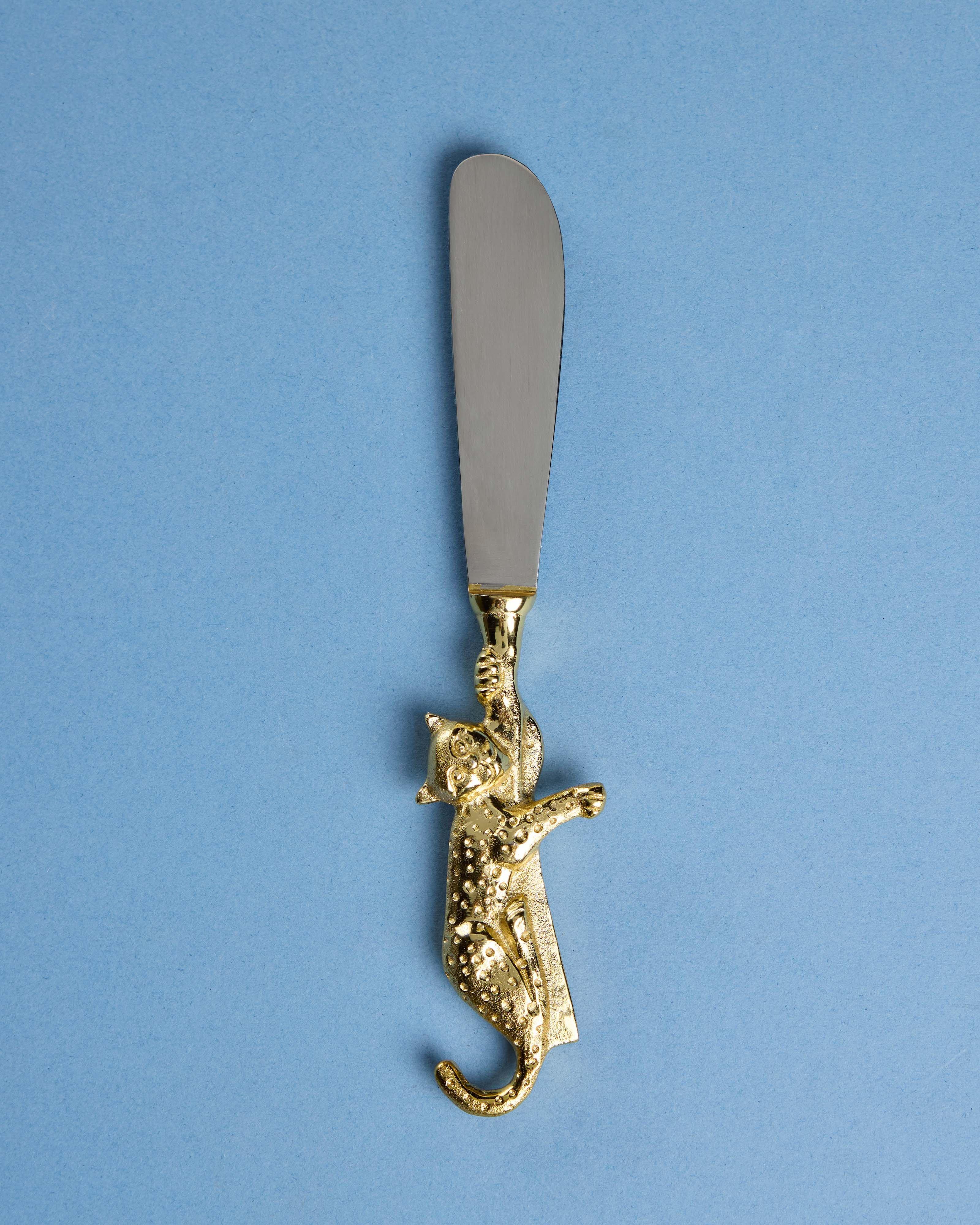 Leopard Butter Knife -  Gold