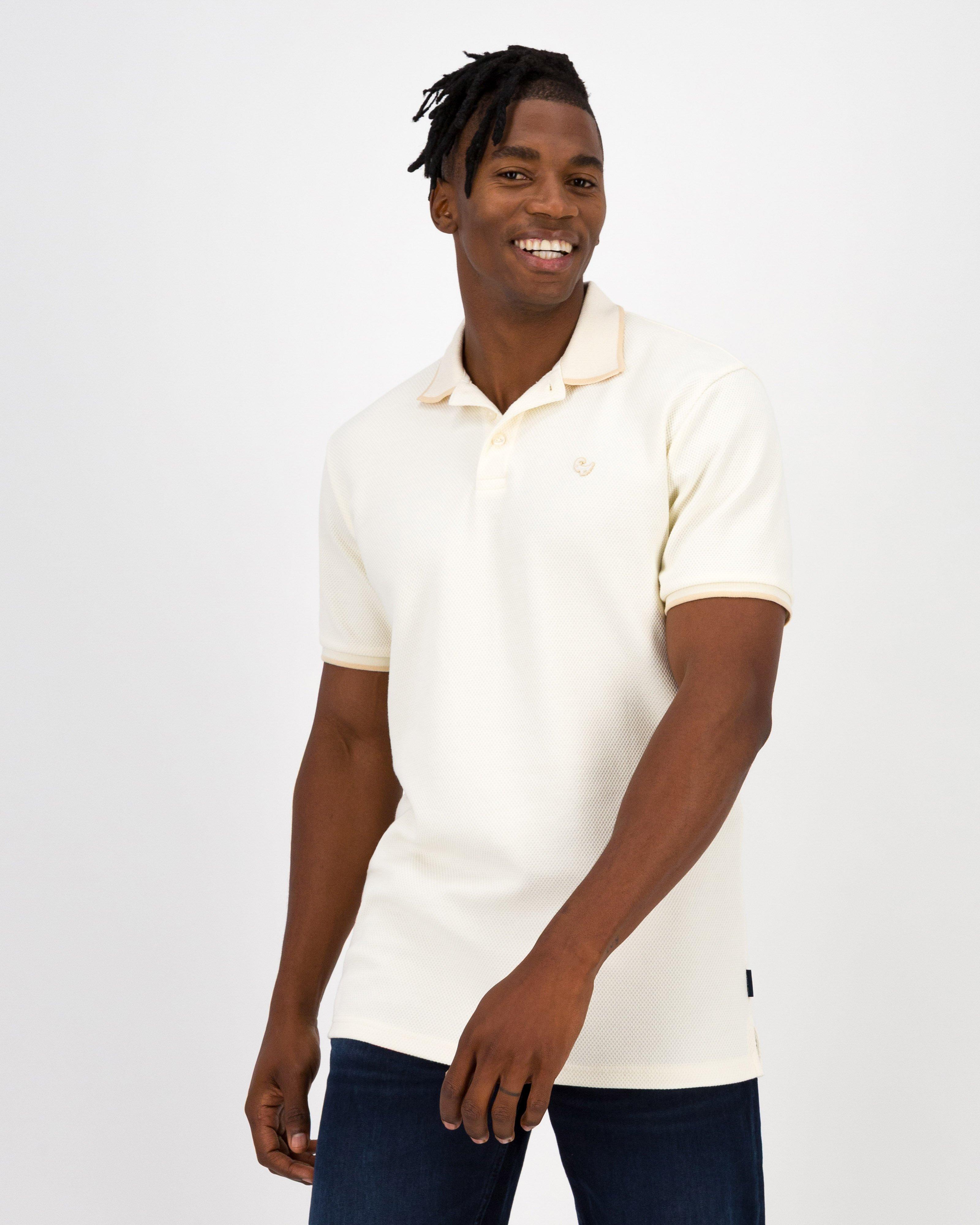 Men's Fernando Textured Golfer -  Milk