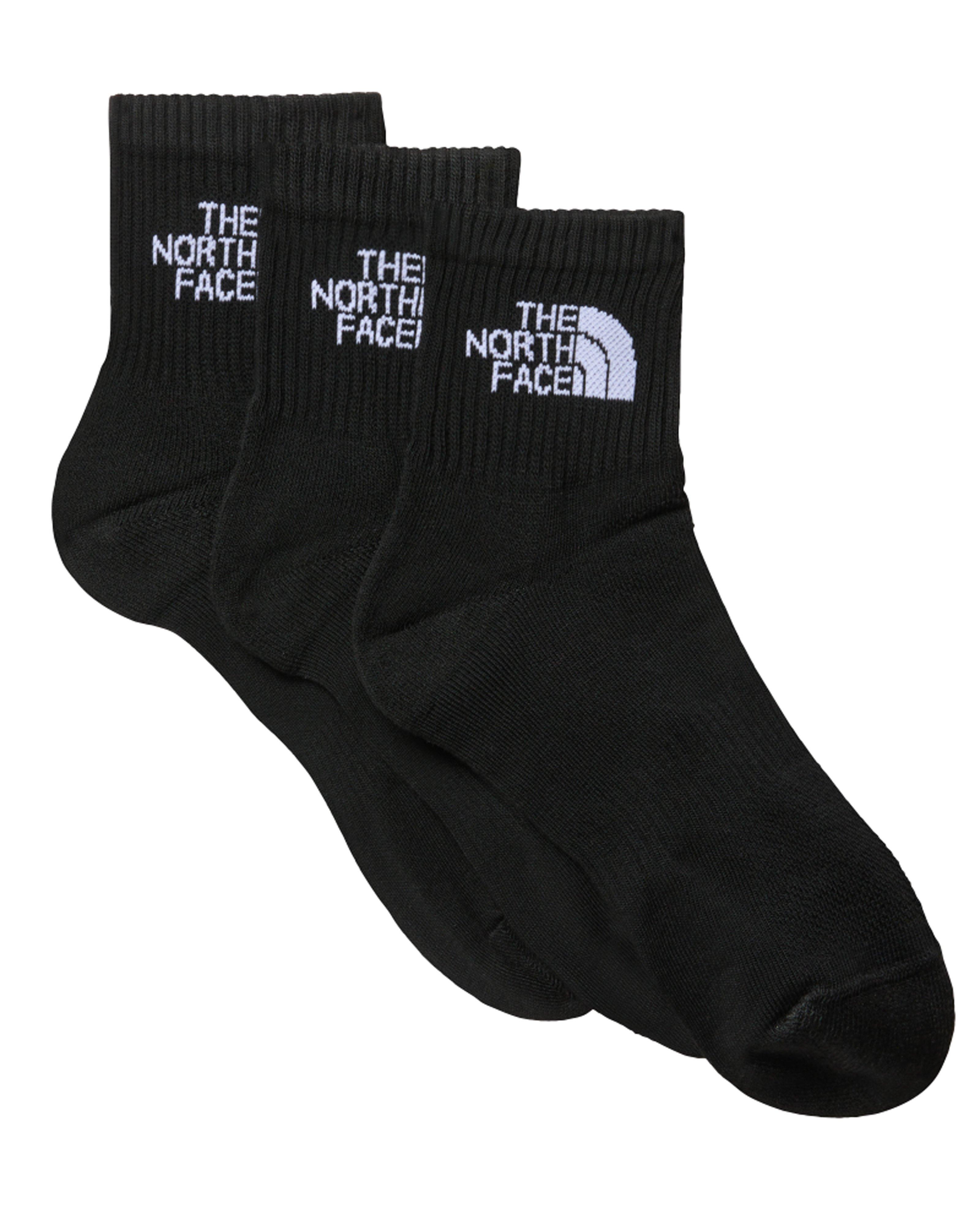 The North Face Men's Multi Sport Cushion Quarter Sock 3p -  Black