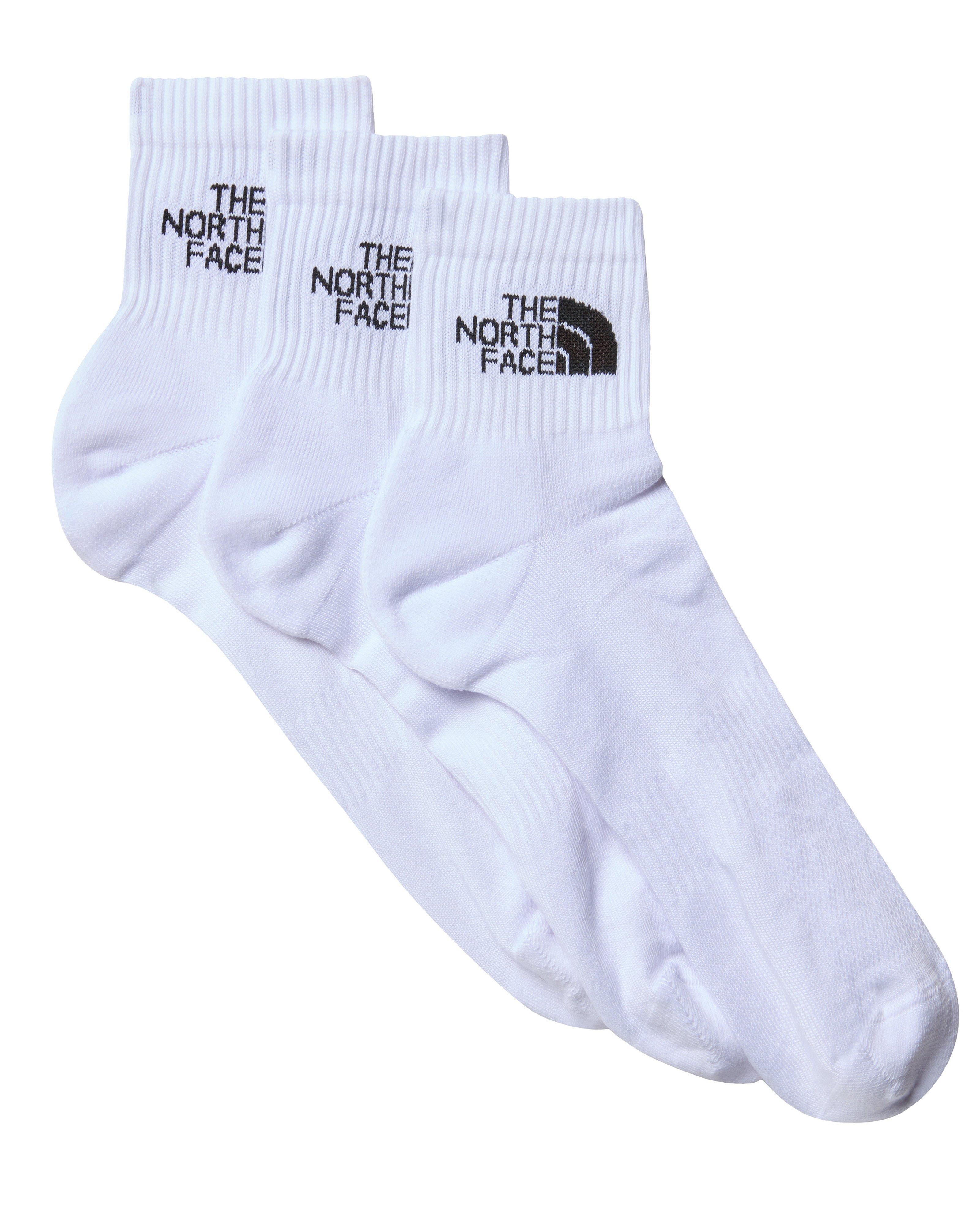 The North Face Men's Multi Sport Cushion Quarter Sock 3p -  White