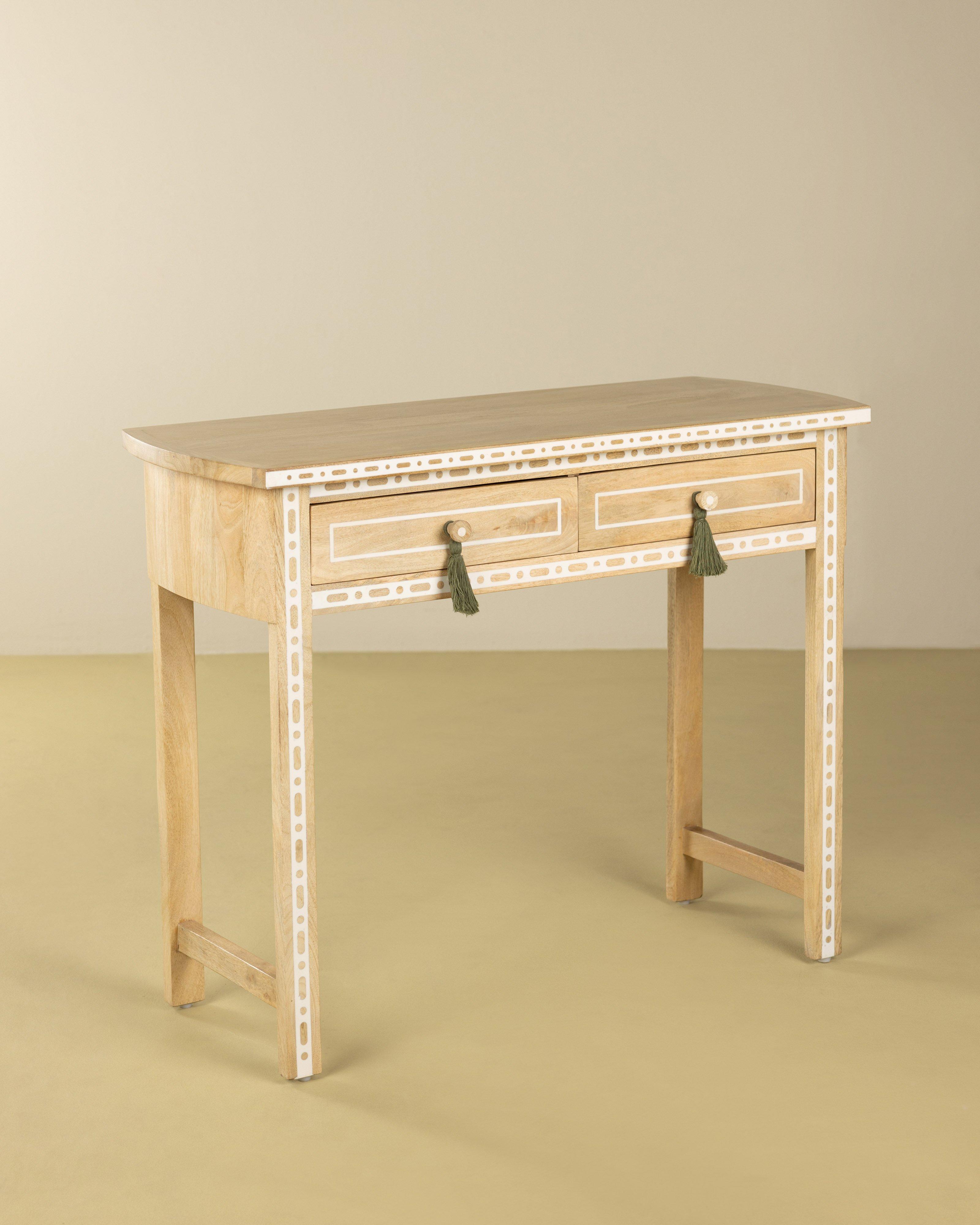 Clair Inlay Dressing Table -  Brown