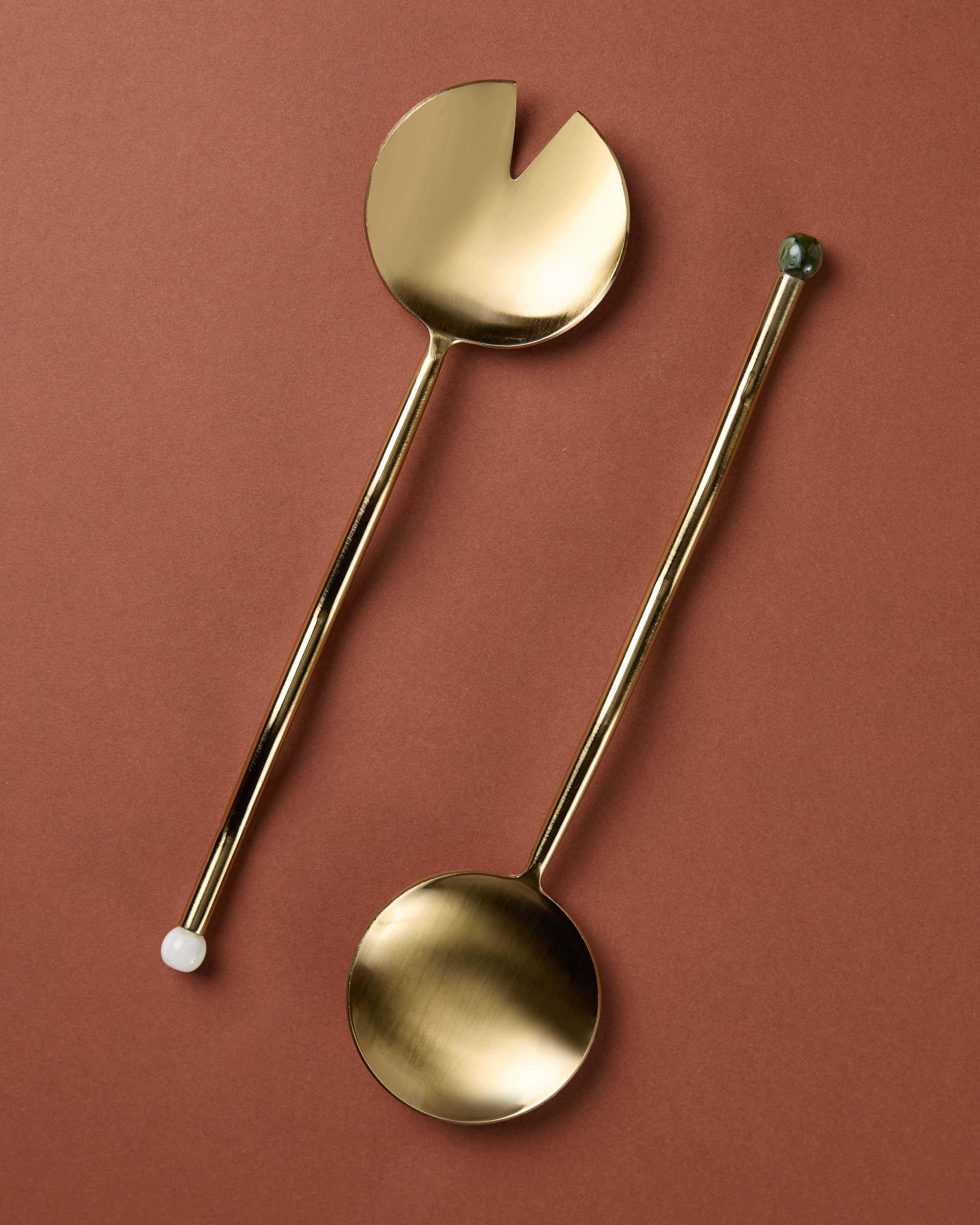 Casa Resin Ball Server Set -  Gold