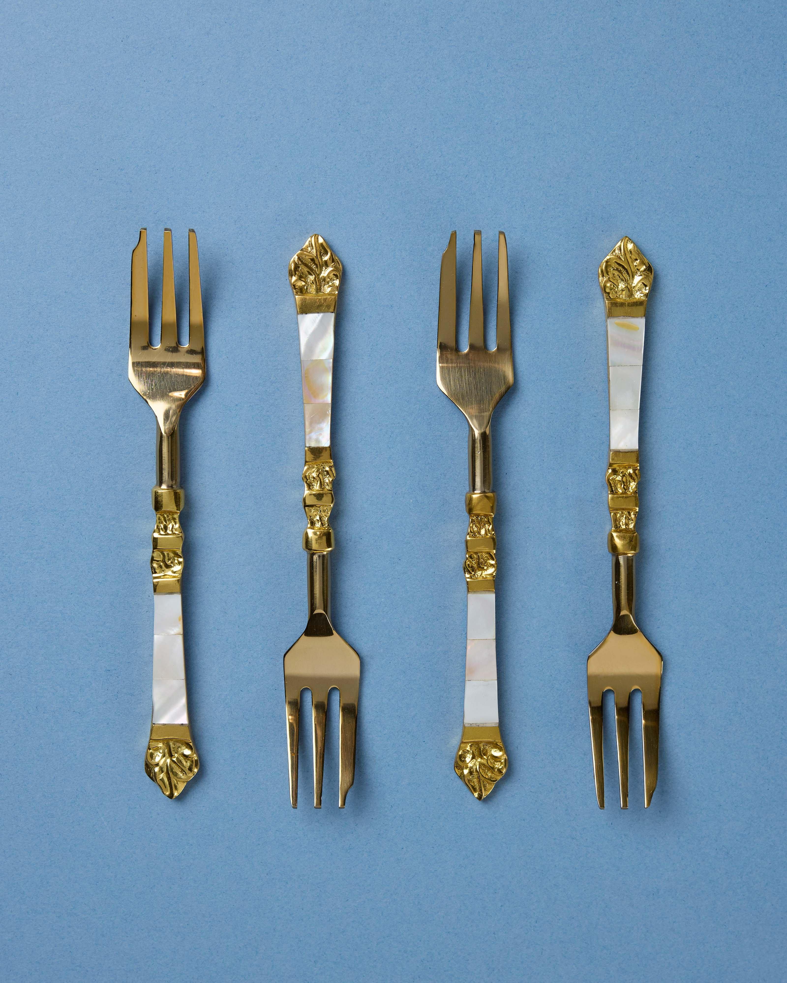 Liza Vintage Cake Fork -  Gold