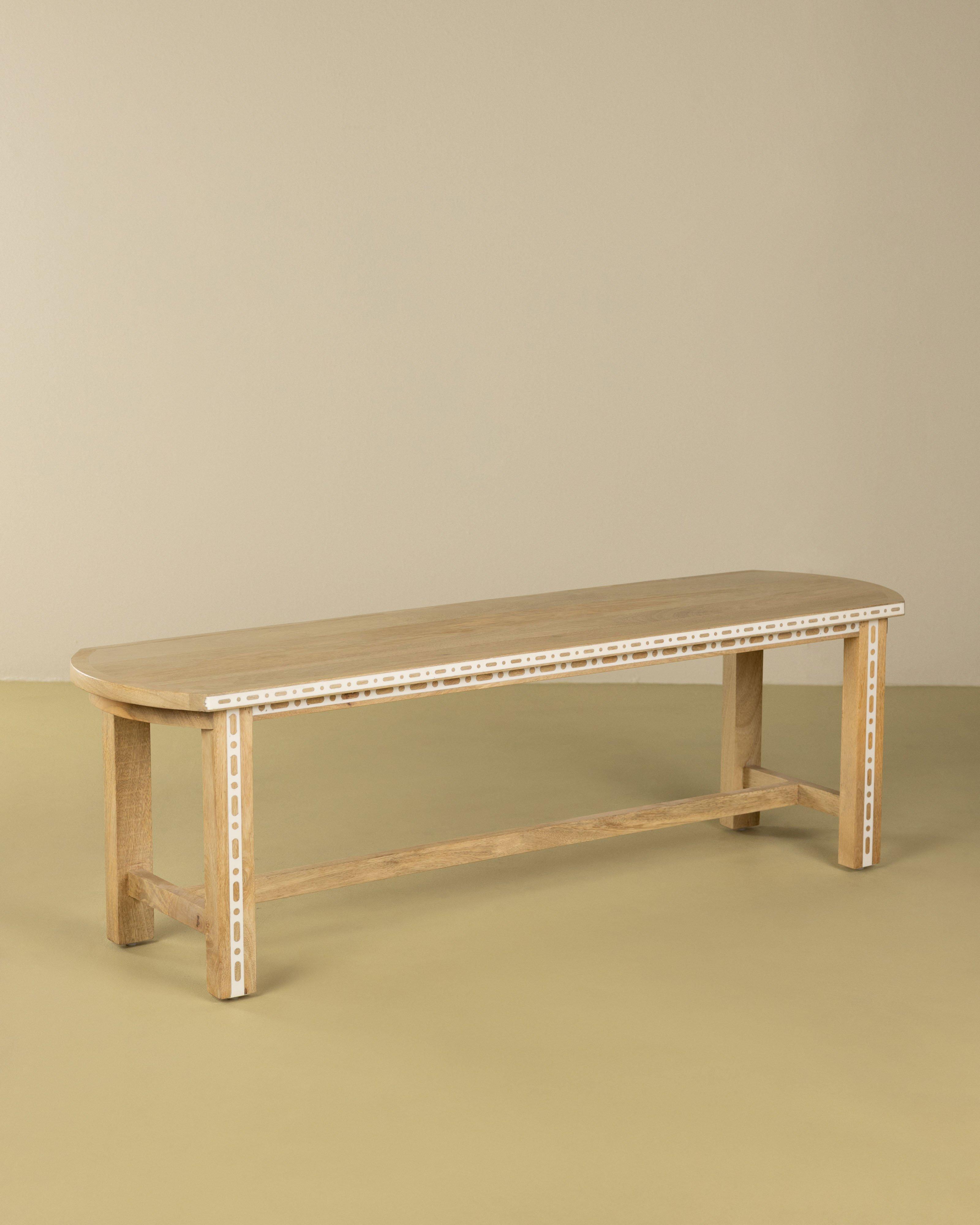 Clair Inlay Bench -  Brown
