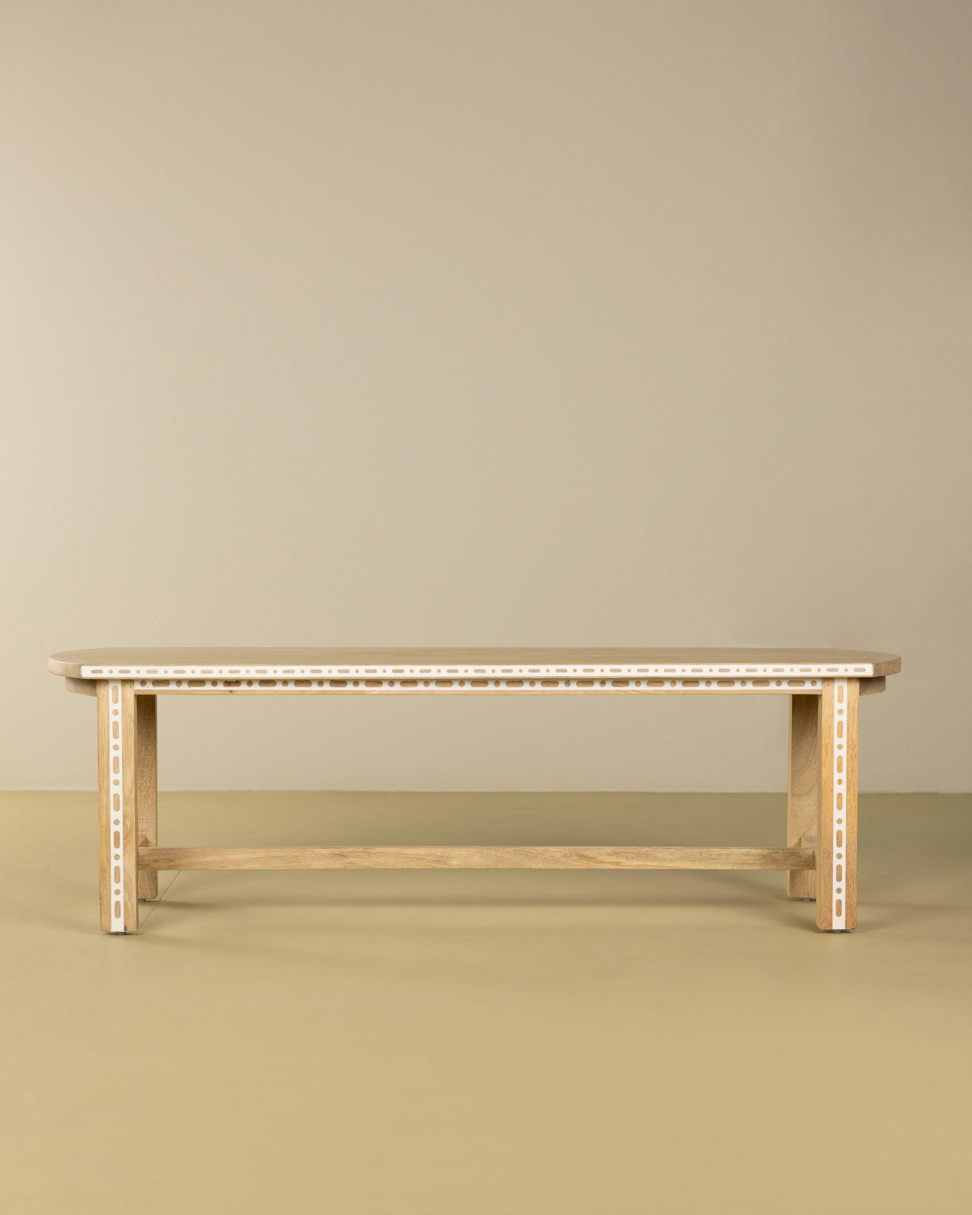 Clair Inlay Bench -  Brown