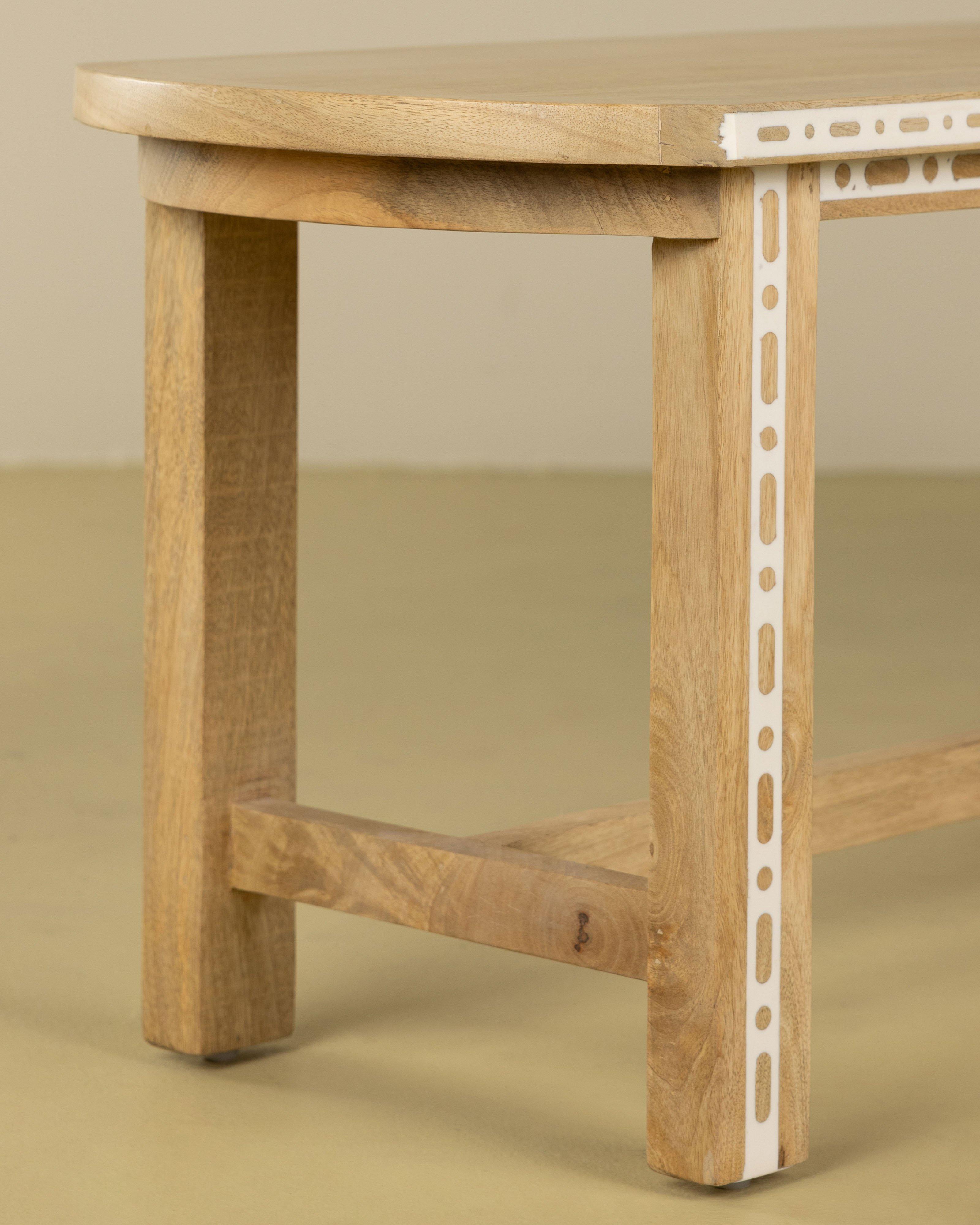 Clair Inlay Bench -  Brown