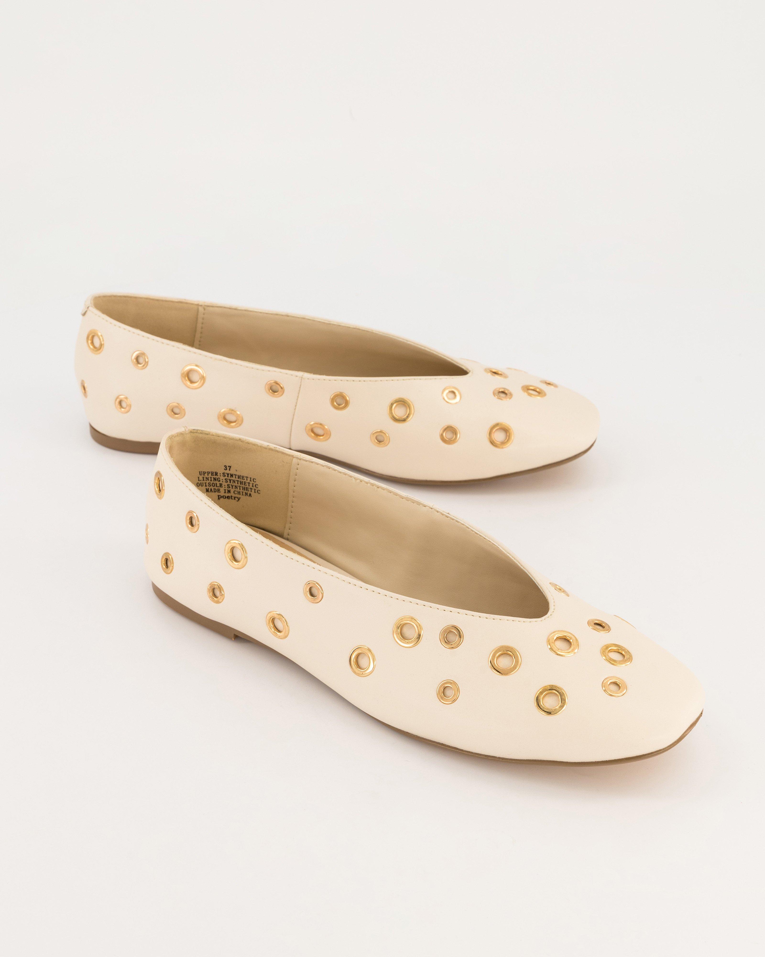 Sadie Studded Pump -  Milk
