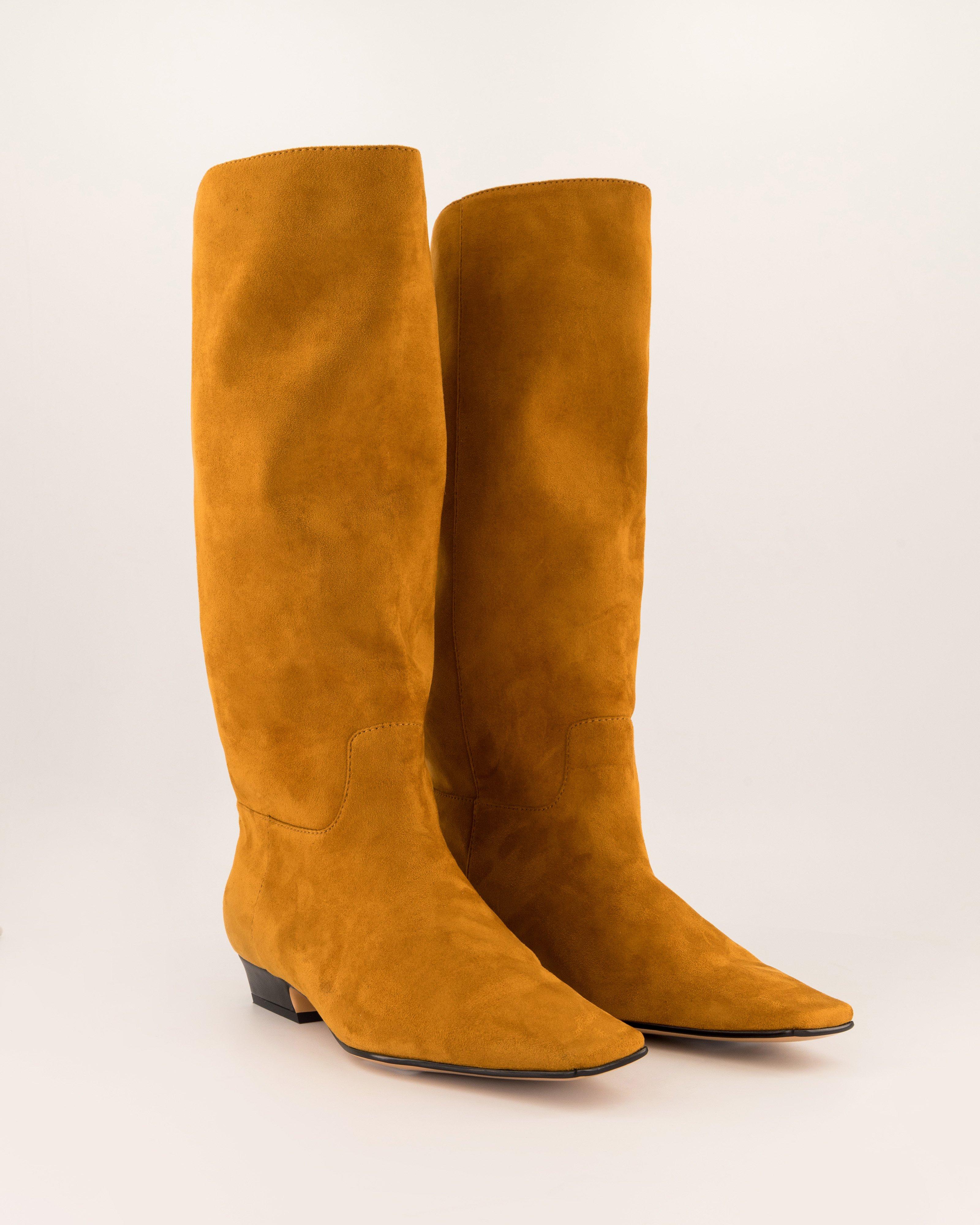 Fiona Knee High Suede Boots -  Brown
