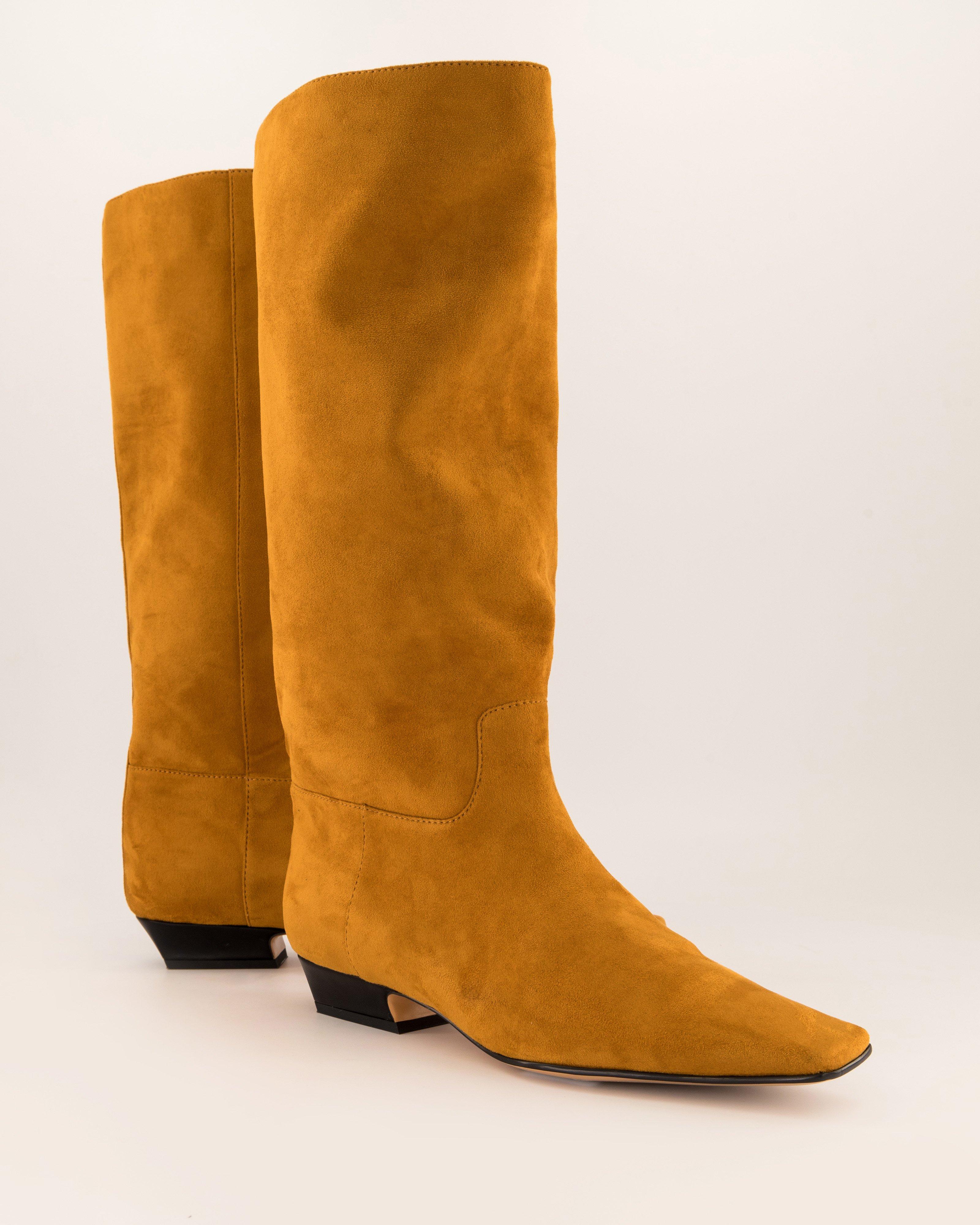 Fiona Knee High Suede Boots -  Brown