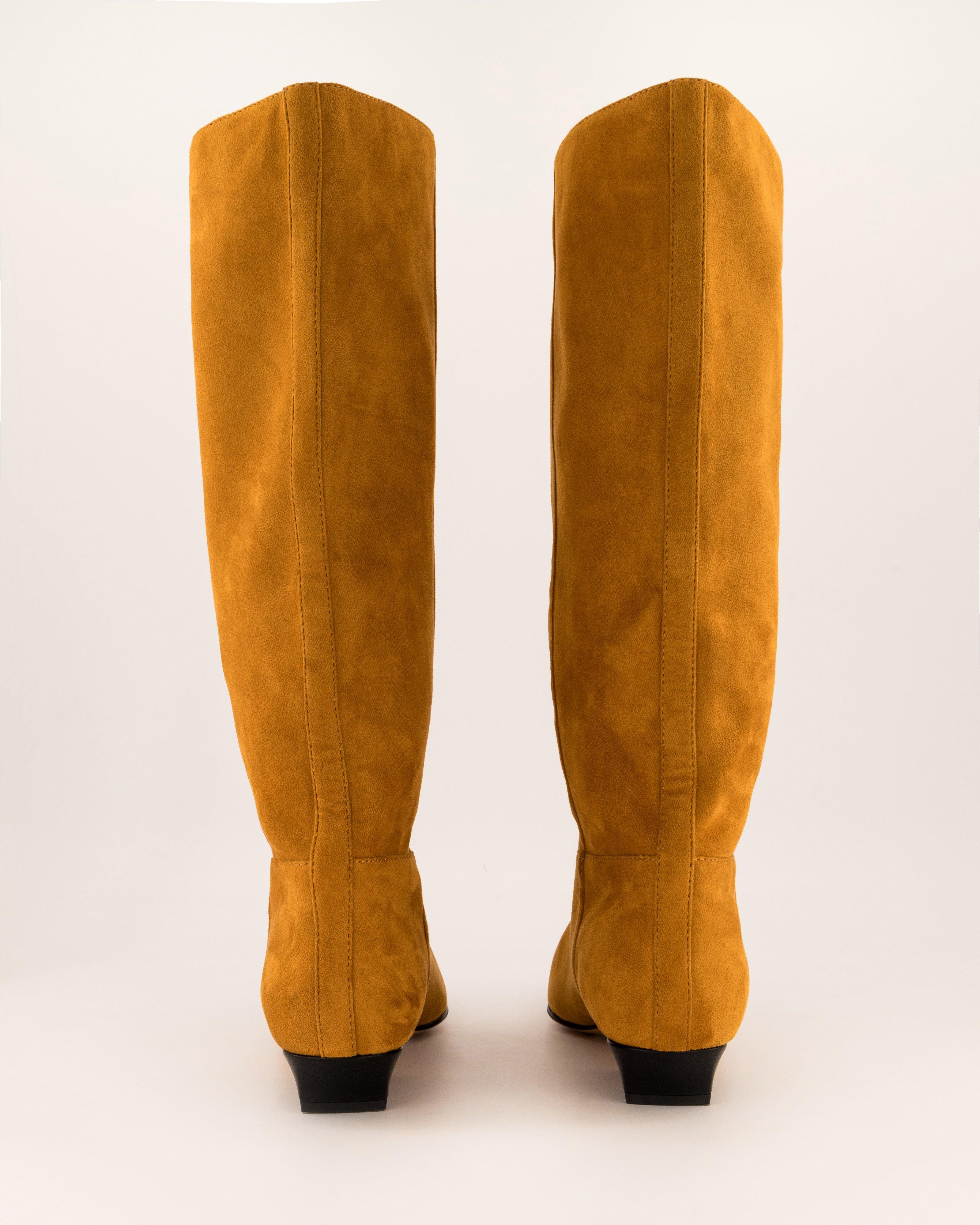 Fiona Knee High Suede Boots -  Brown