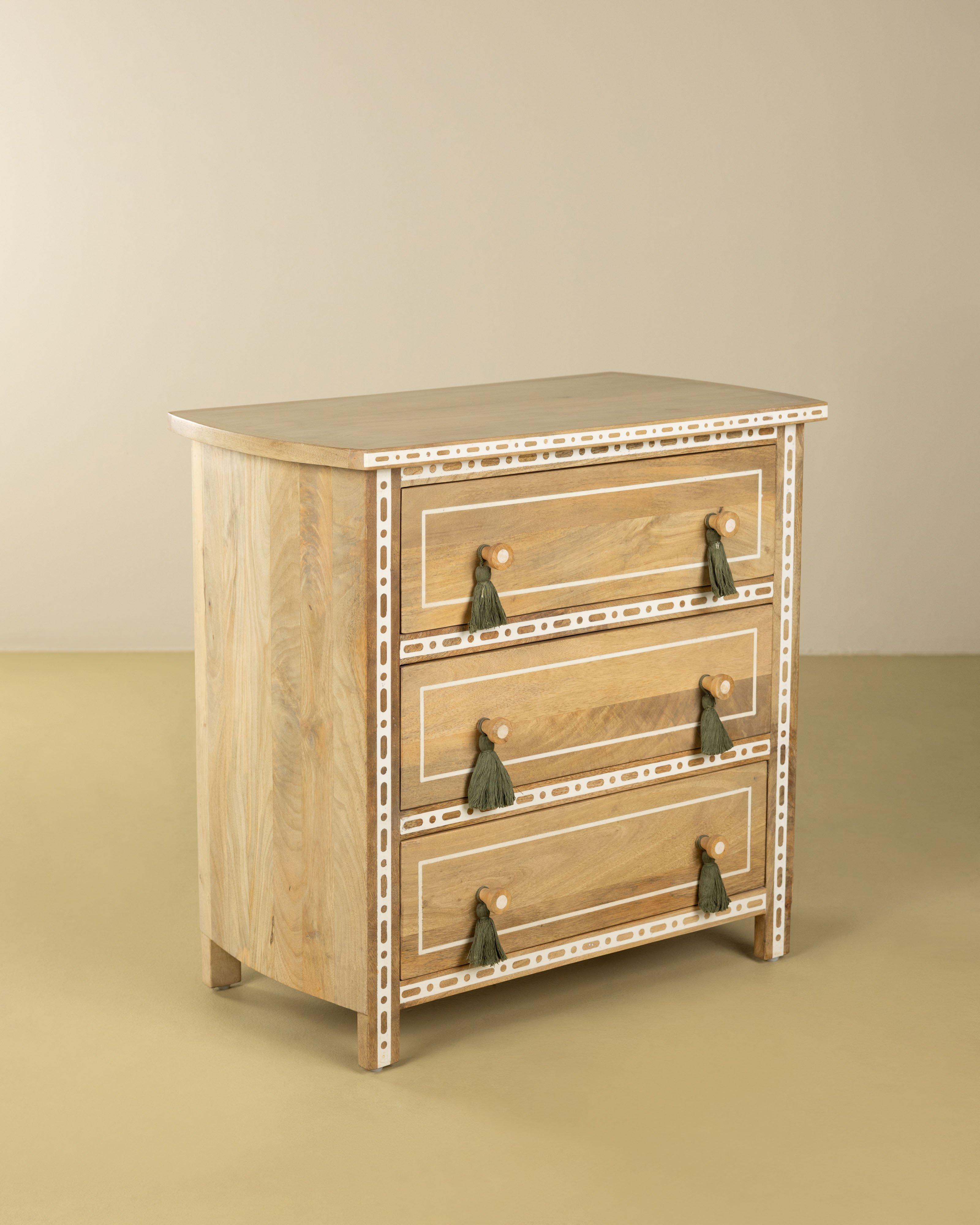 Clair Inlay Chest of Drawers -  Brown