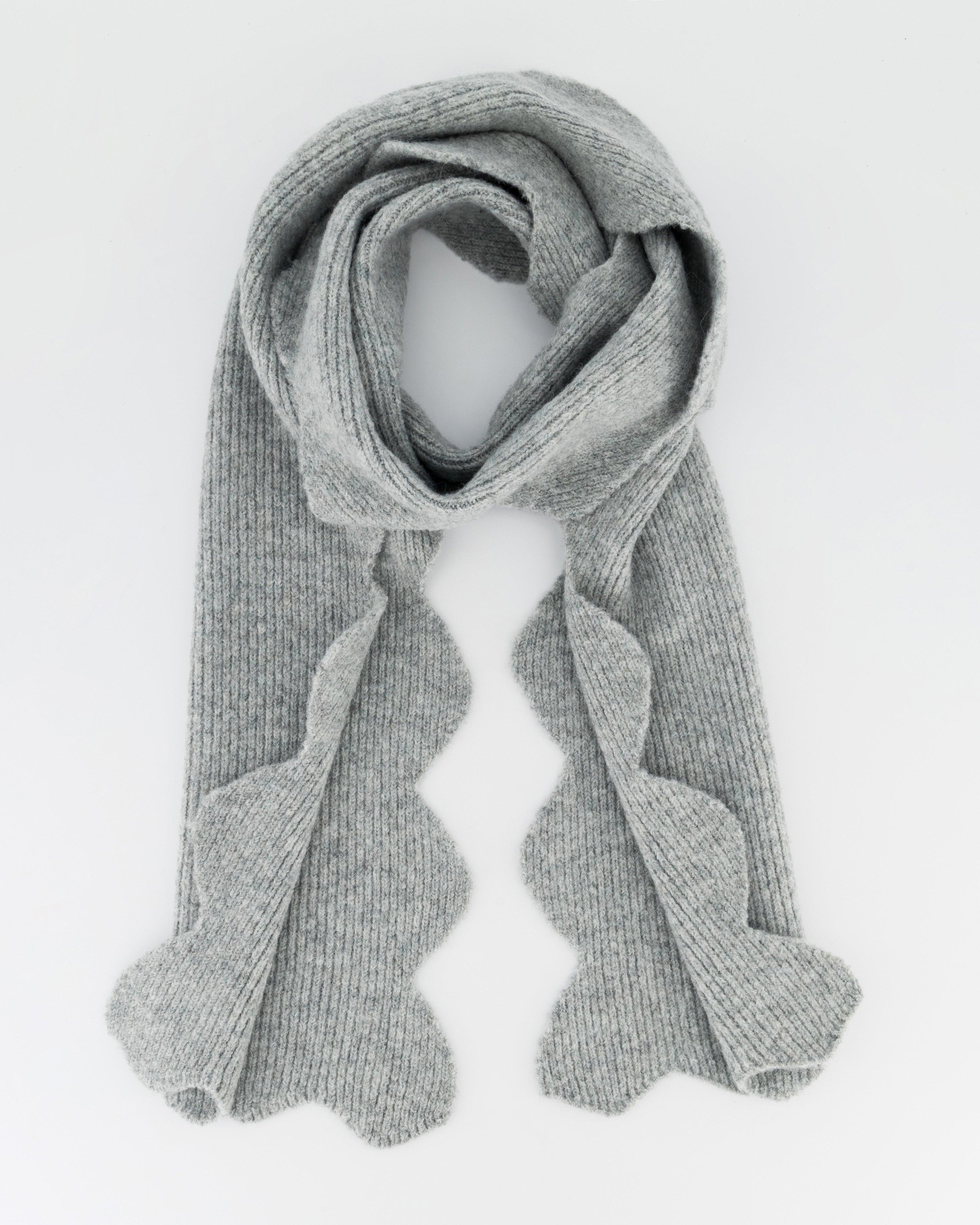 Pandora Scallop Edge Scarf -  Grey