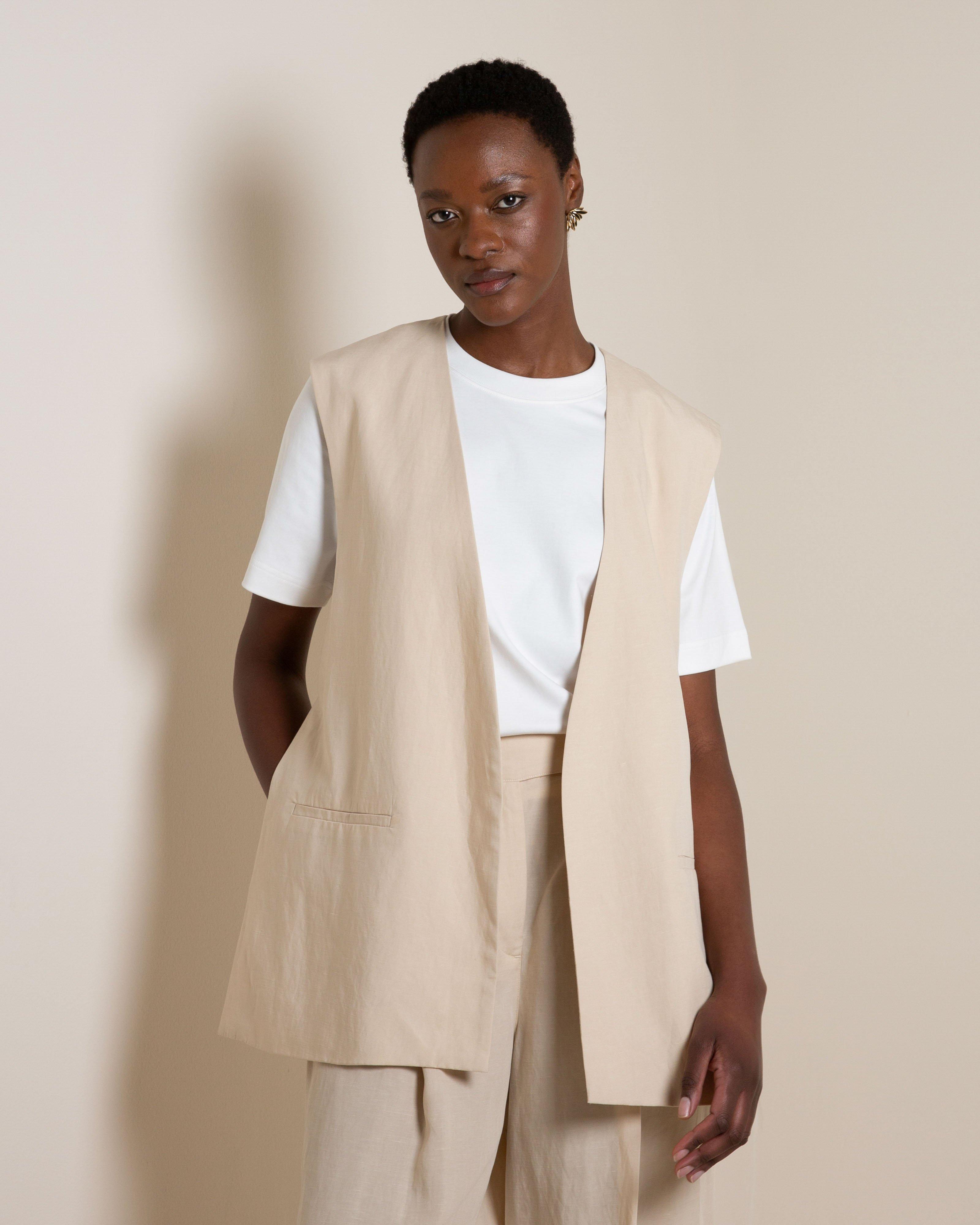 Jada Waistcoat -  Milk