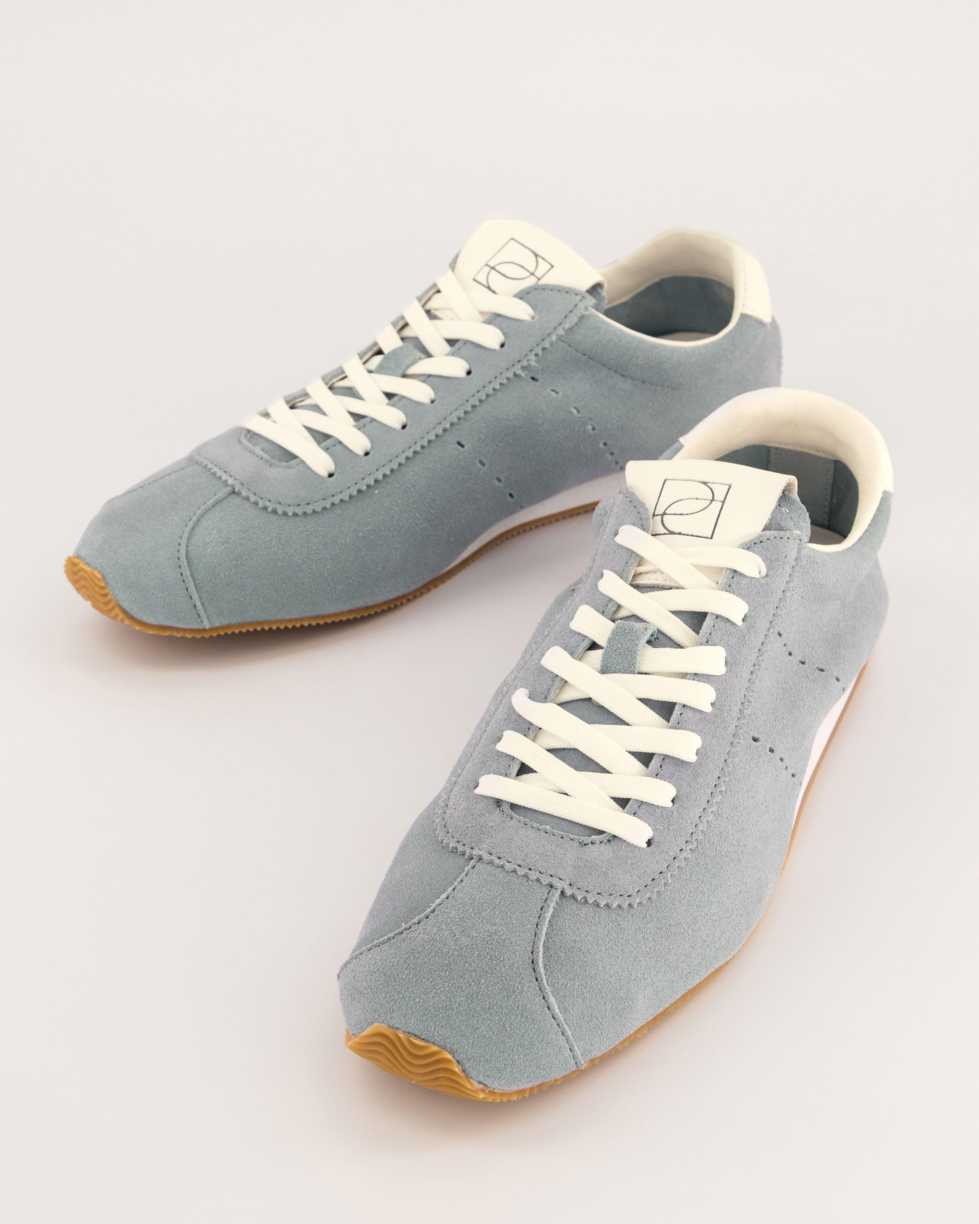 Taya Soft Suede Sneakers -  Light Blue