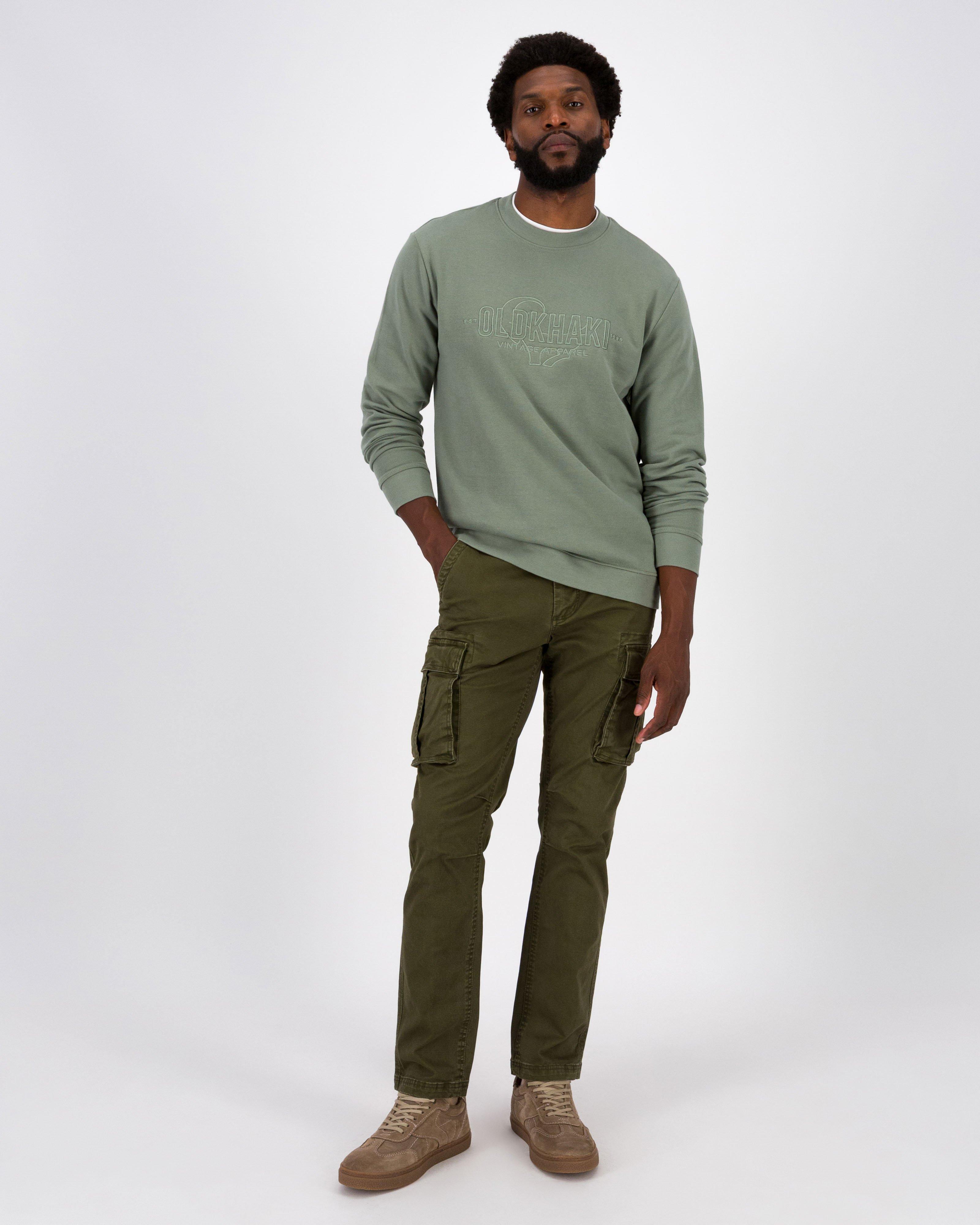 Old Khaki Men’s Braydie Crew Neck Sweat Top -  Khaki