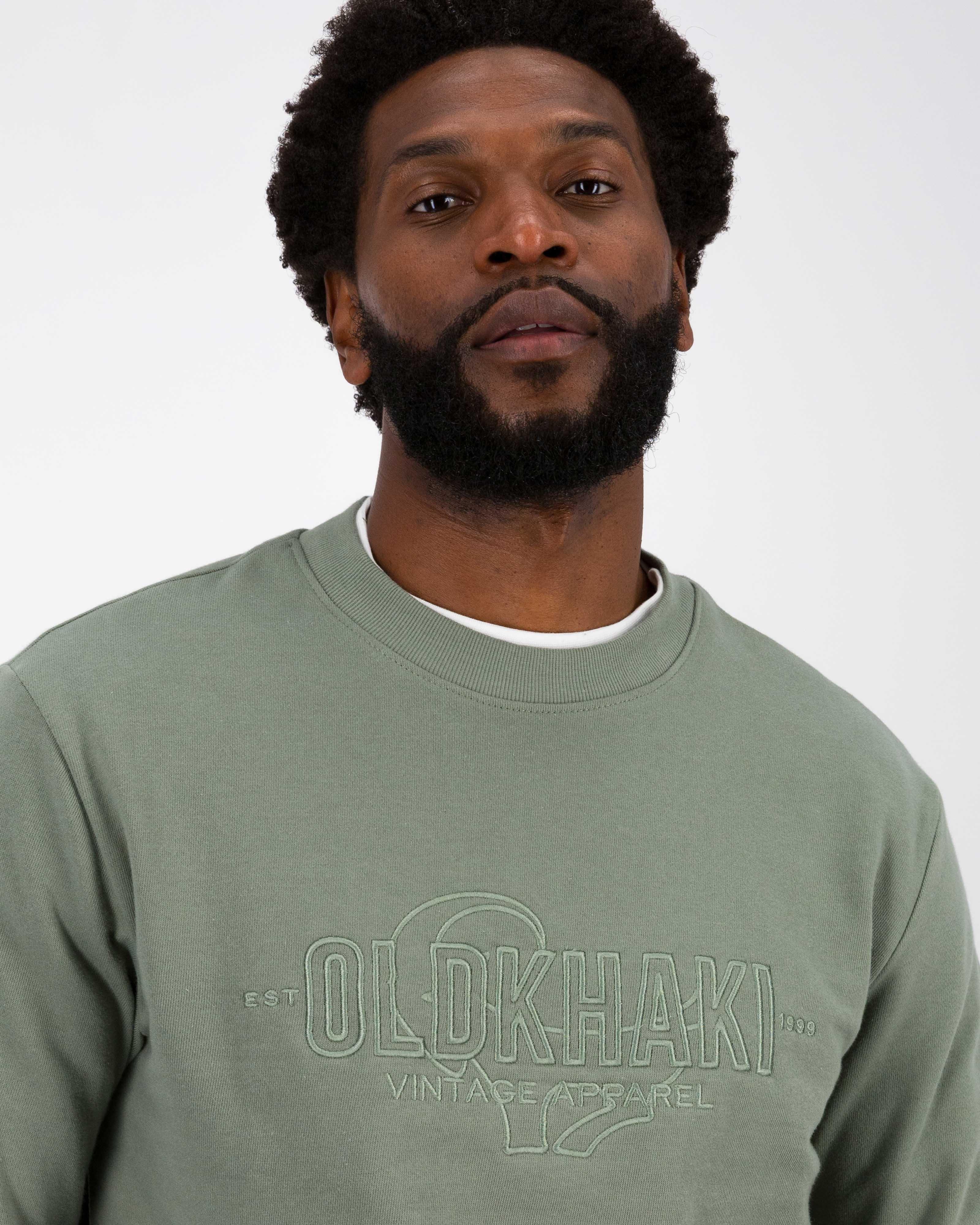Old Khaki Men’s Braydie Crew Neck Sweat Top -  Khaki